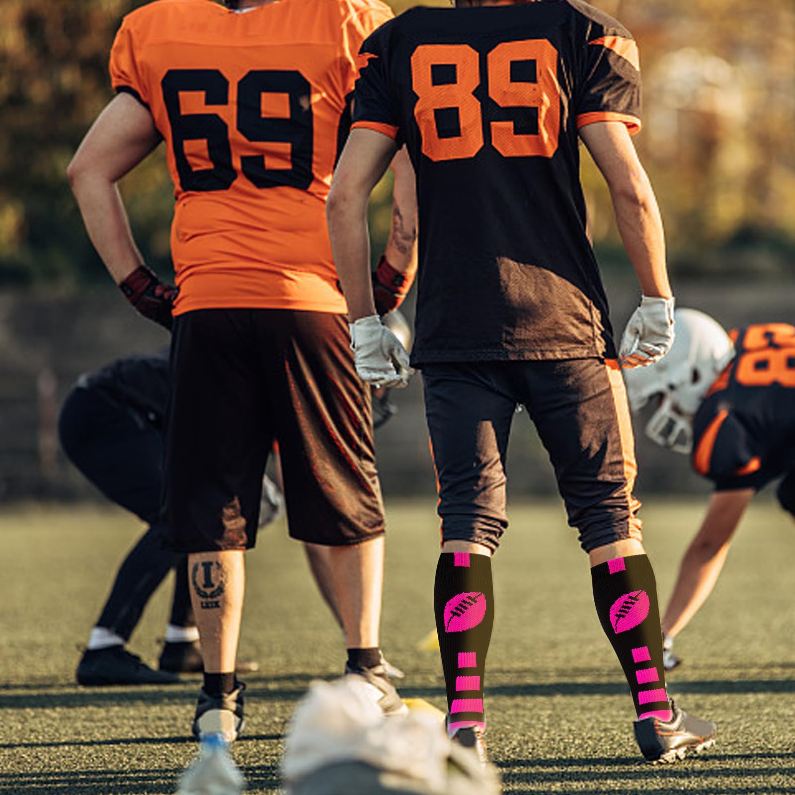 Pink Breast Cancer Awareness Thigh High Socks - Over the Calf Athletic Socks for Women & Men - Softball, Soccer, Football Players - Inspirational Cancer Support Gifts (Size S) - Perfect for Sports, Fundraisers & Survivor Support