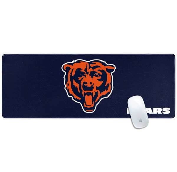 Official NFL Chicago Bears Gaming Mouse Pad - Large Waterproof Mouse Mat with Non-Slip Rubber Base & Stitched Edges - Distressed Design Desk Mat for PC, Laptop, Gaming Setup & Office Workstation