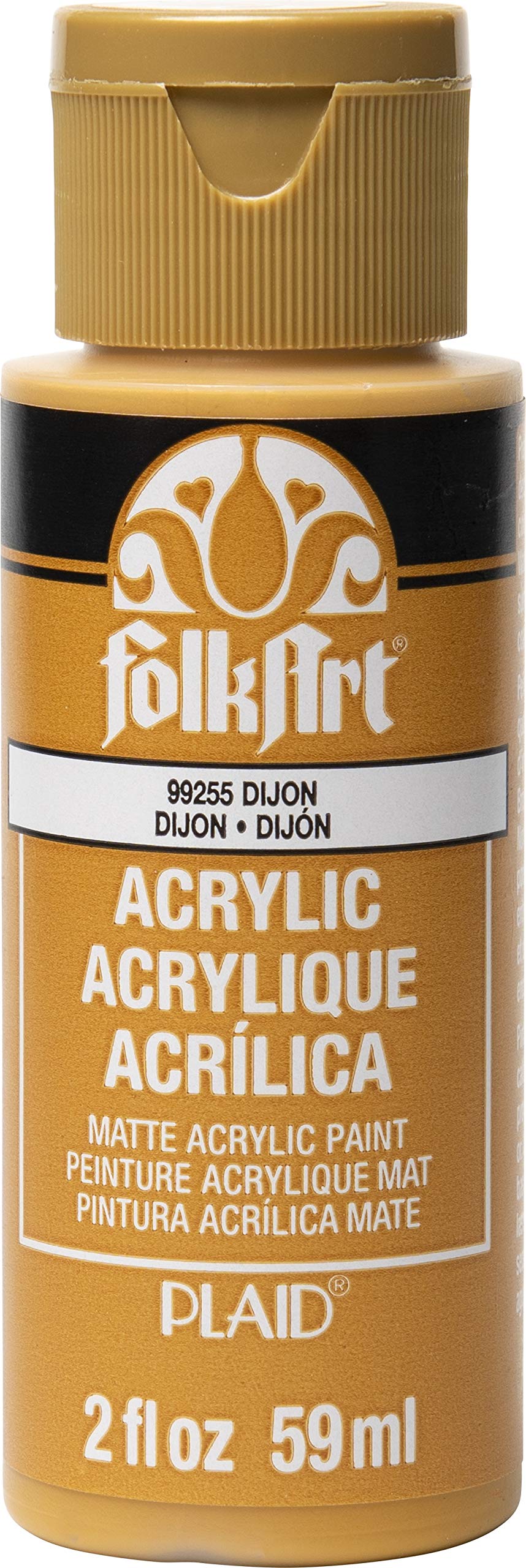 FolkArt Acrylic Paint - Dijon Mustard Color (2 Fl Oz) for Canvas Painting, DIY Crafts & Home Decor Projects