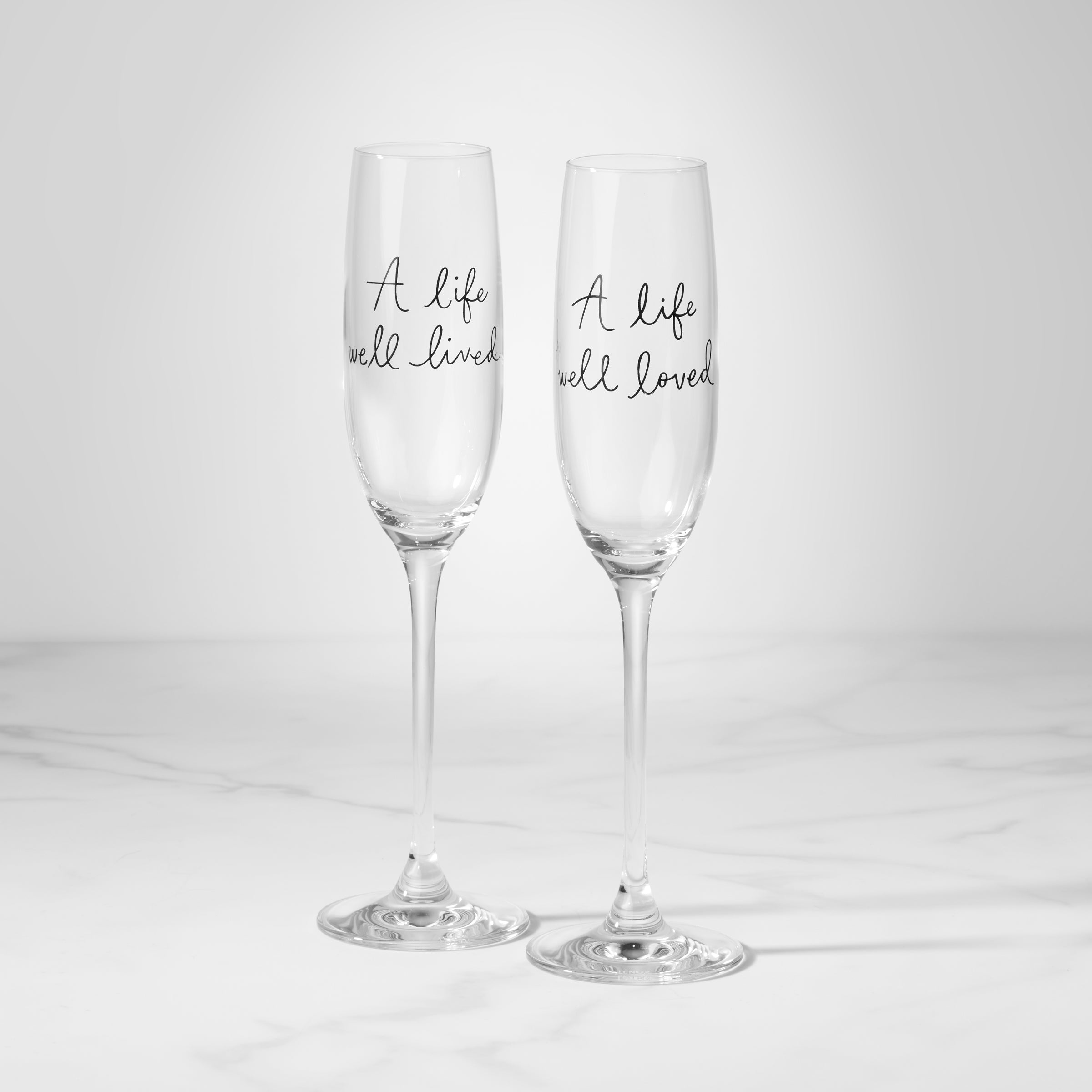 Elegant Charmed Life 2-Piece Wedding Toasting Flutes Set - Perfect for Bridal Showers, Anniversary Celebrations & Romantic Toasts