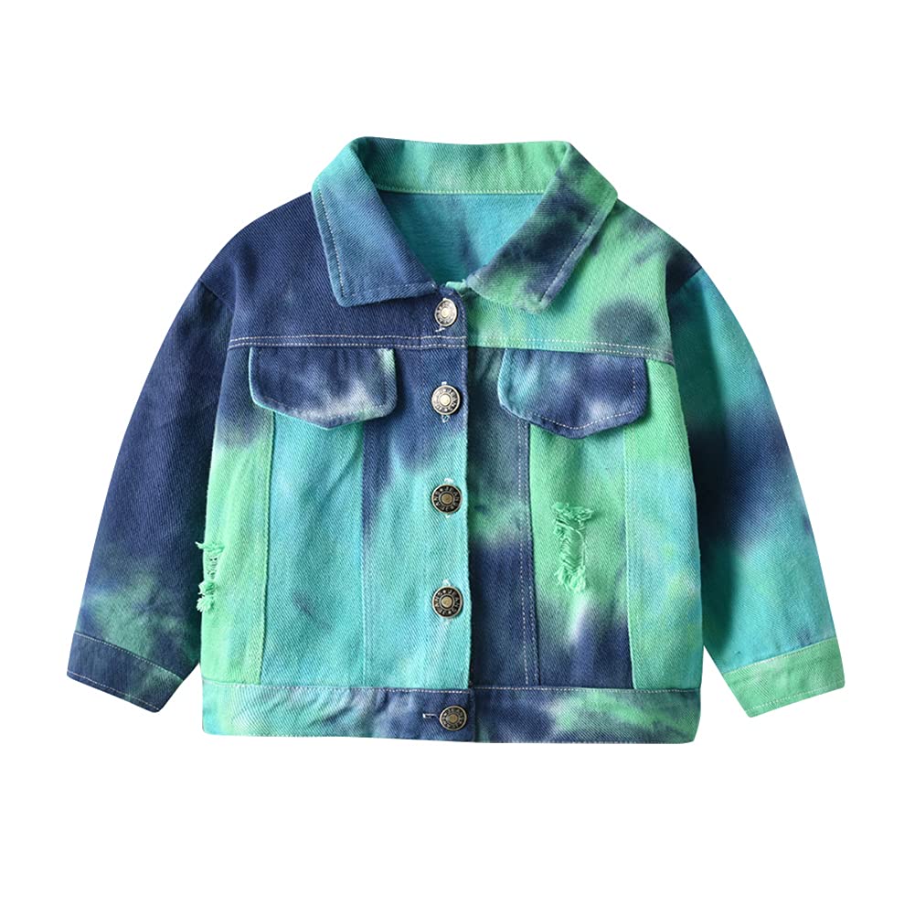 OBEEII Baby Boys & Girls Denim Jacket - Long Sleeve Button Down Jeans Jacket Top Coat for Kids | Stylish Outerwear for School, Playdates & Family Outings