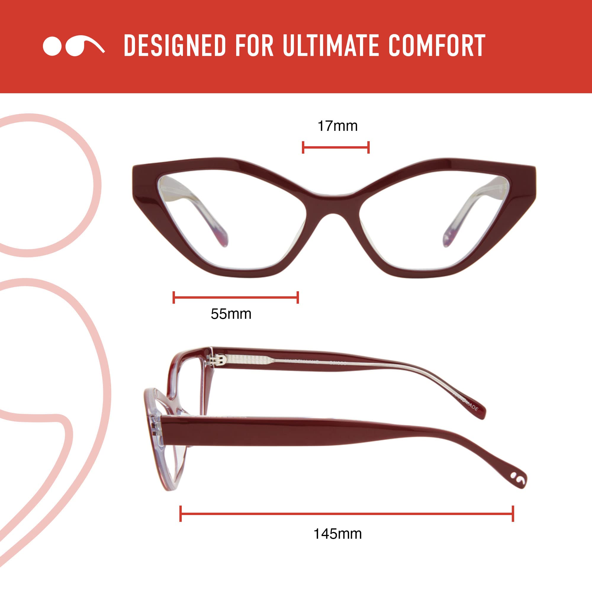 Scojo New York Maiden Lane Blue Light Blocking Reading Glasses - Handmade Anti-Scratch Computer Glasses for Women & Men - Perfect for Office Work, Screen Time & Book Reading