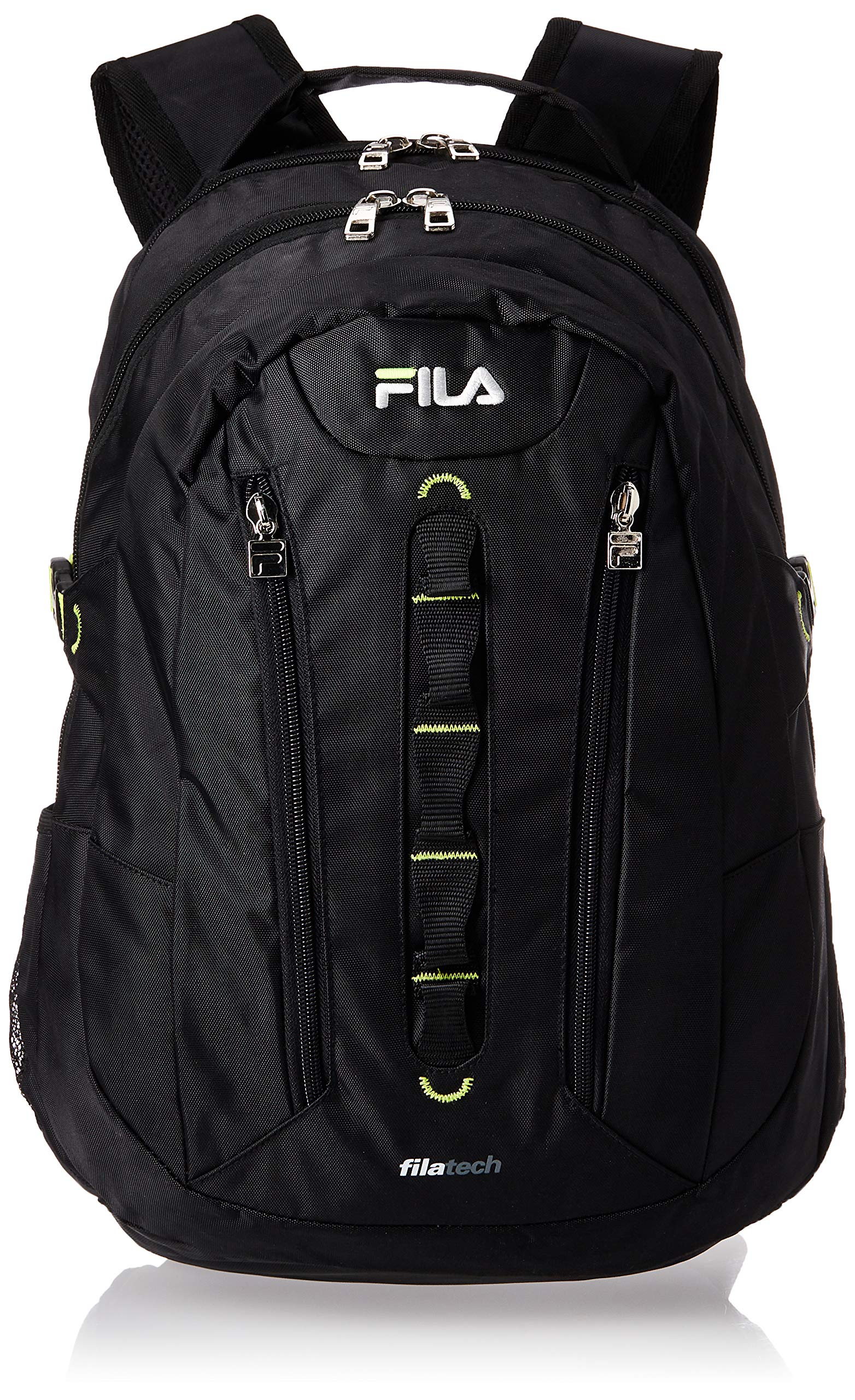 Fila Vertex Water-Resistant Tablet and Laptop Backpack for Men & Women - Lightweight Travel Backpack with USB Charging Port - Perfect for School, Office, Work, Business Trip & Daily Commute (Black)