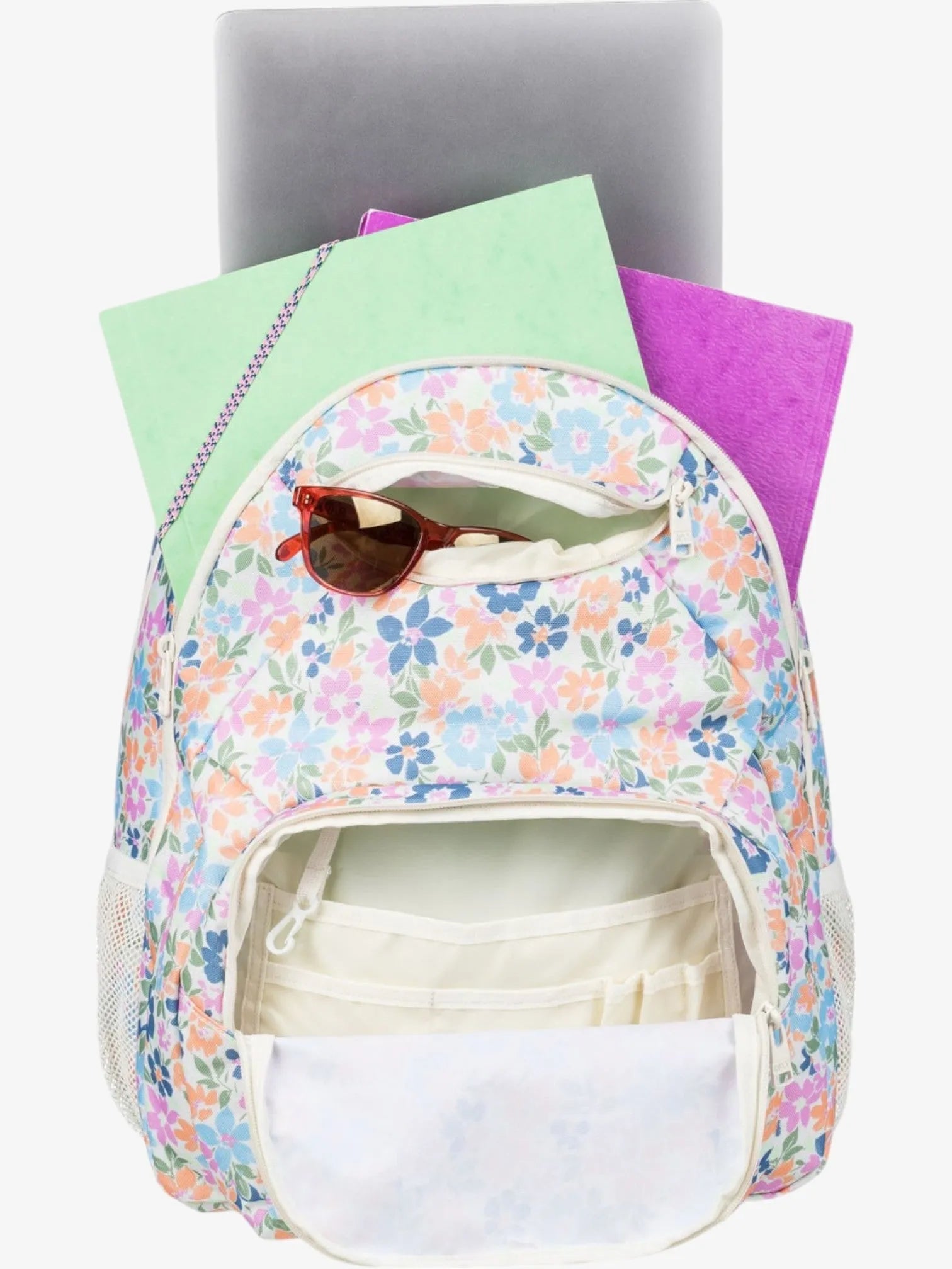 ROXY Shadow Swell Printed Crudo Backpack - Stylish Floral Design for Women & Girls - Perfect for School, Travel, and Outdoor Adventures