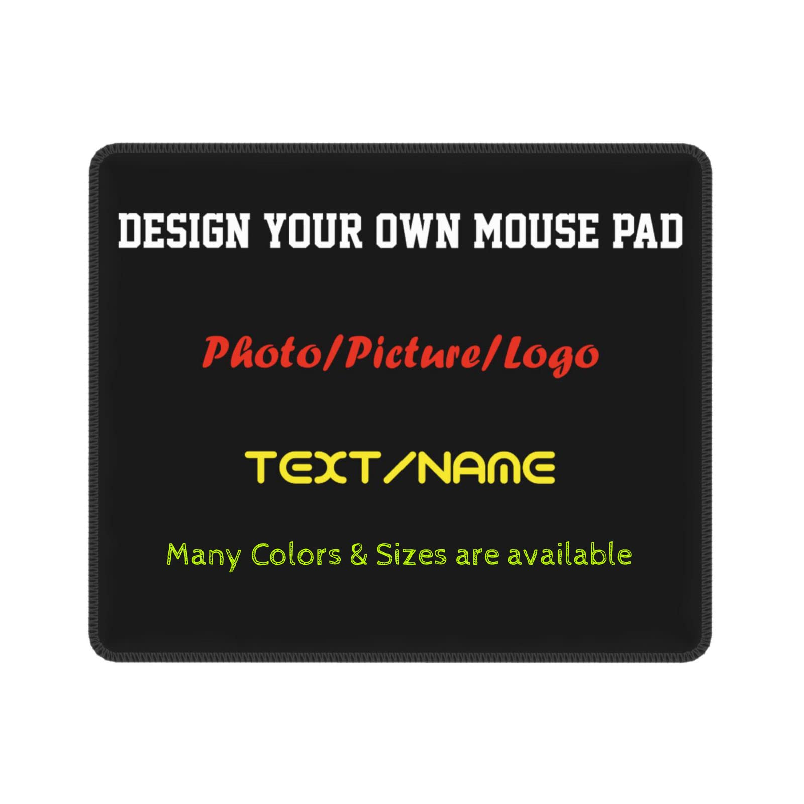 Custom Photo Mouse Pad - Personalized Gaming Mouse Mat with Your Picture/Text - Non-Slip Rubber Base for PC/Laptop - Perfect Birthday Gift & Desk Accessory for Gamers, Office & Home Use
