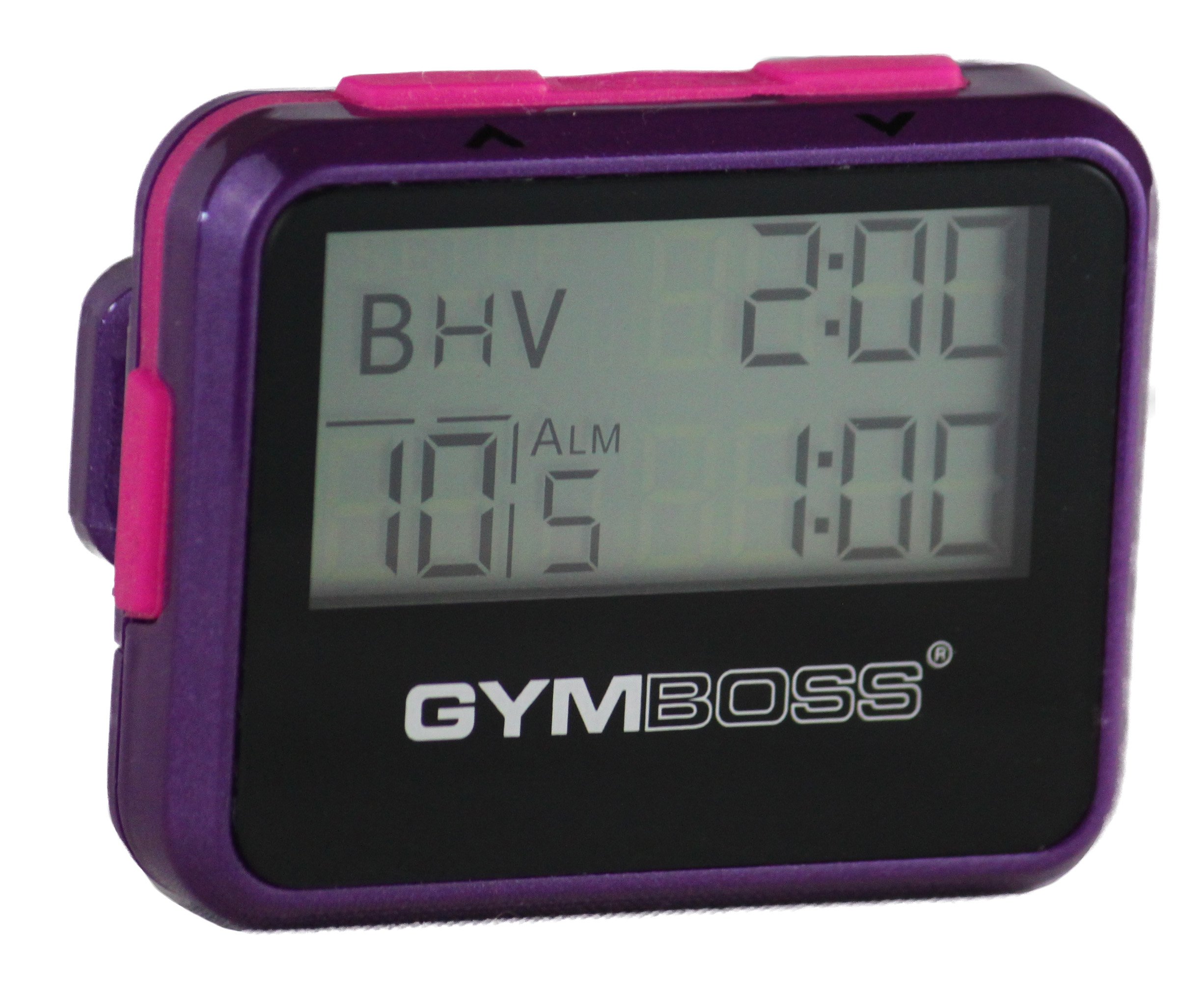 Gymboss Interval Timer and Stopwatch - Violet/Pink Metallic Gloss - Perfect for HIIT, CrossFit, Running & Workout Training