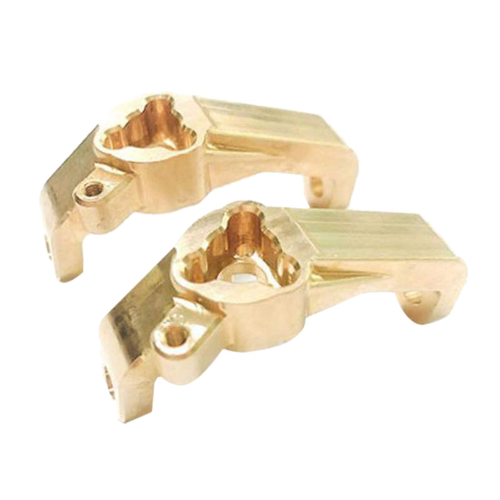 2X CNC Brass Front Steering C-Hub Carriers Set for GEN8 1:10 RC Crawler Car - Durable Replacement Parts & Accessories for Off-Road Performance & Upgrades