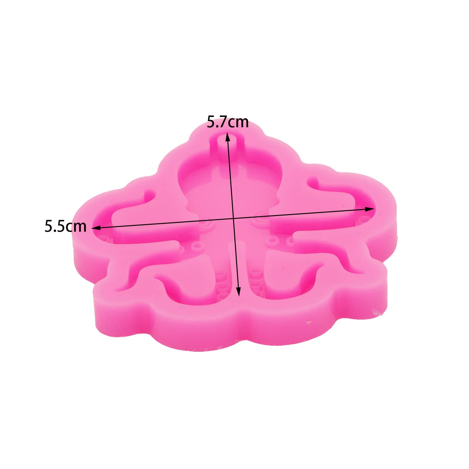 Angel Wings Gloss Octopus Silicone Keychain Molds - Resin Casting & Epoxy Mold for DIY Crafts, Fondant Cake Baking - Perfect for Jewelry Making, Gift Accessories, and Home Decor