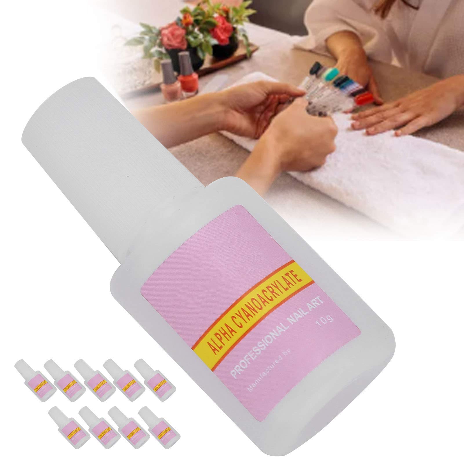 Professional Nail Art Glue for Rhinestones & Manicures – Strong Bonding Adhesive (10G x 10Pcs) – Perfect for DIY Nail Designs, Salon Use & False Nail Application