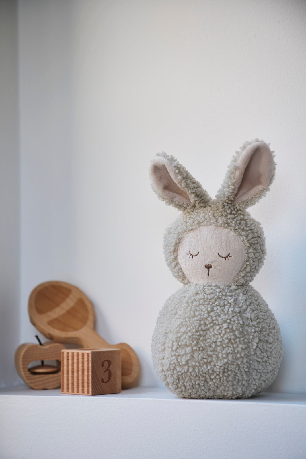 Roly Poly Sonny Bunny Plush Toy Set - Cute Stuffed Animal for Kids, Nursery Decor, Baby Shower Gift, and Playtime Companion
