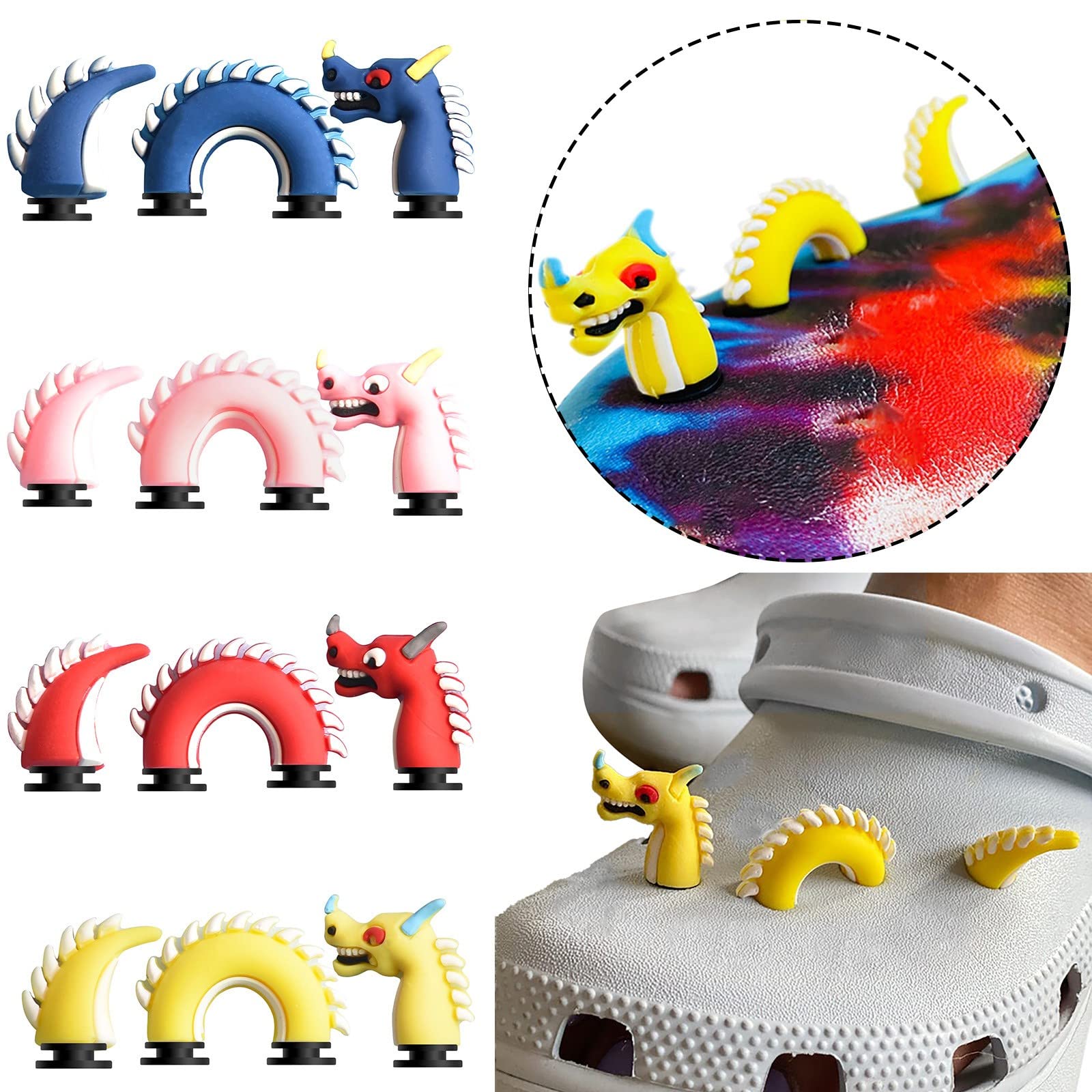 Cute Bamboo Hole Shoe Charms - PVC Shoe Flower Buckles for DIY Shoe Decorations | Trendy Fashion Accessories for Parties & Gifts (Blue) | Perfect for Sneakers, Sandals & Casual Outfits