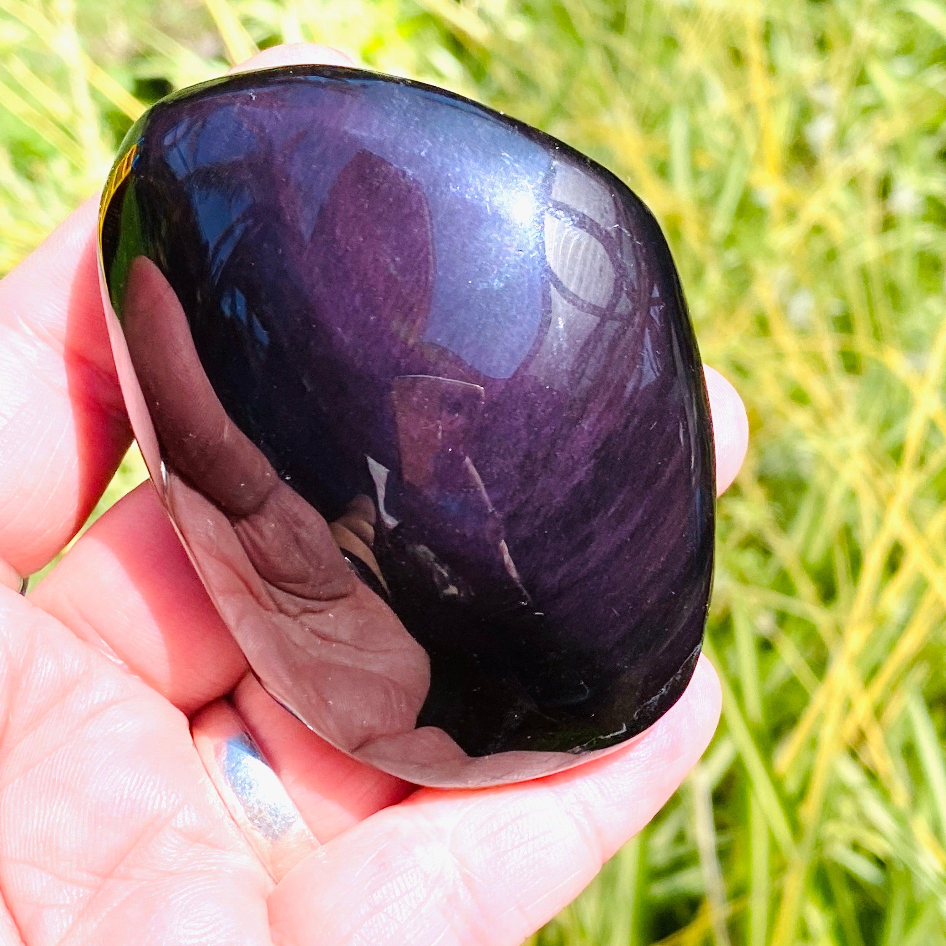 Rainbow Obsidian Freeform ROF 05 - Natural Healing Crystal for Meditation, Jewelry Making & Home Decor