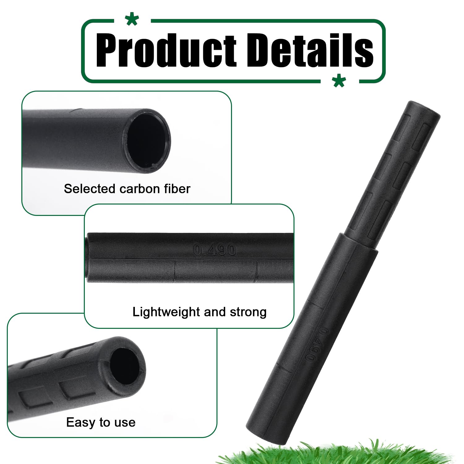 4pcs Golf Shaft Extensions - Golf Club Extension Rods for Putters & Woods | Premium Golf Accessories for Improved Swing & Performance | Perfect for Club Fitting & Length Adjustment