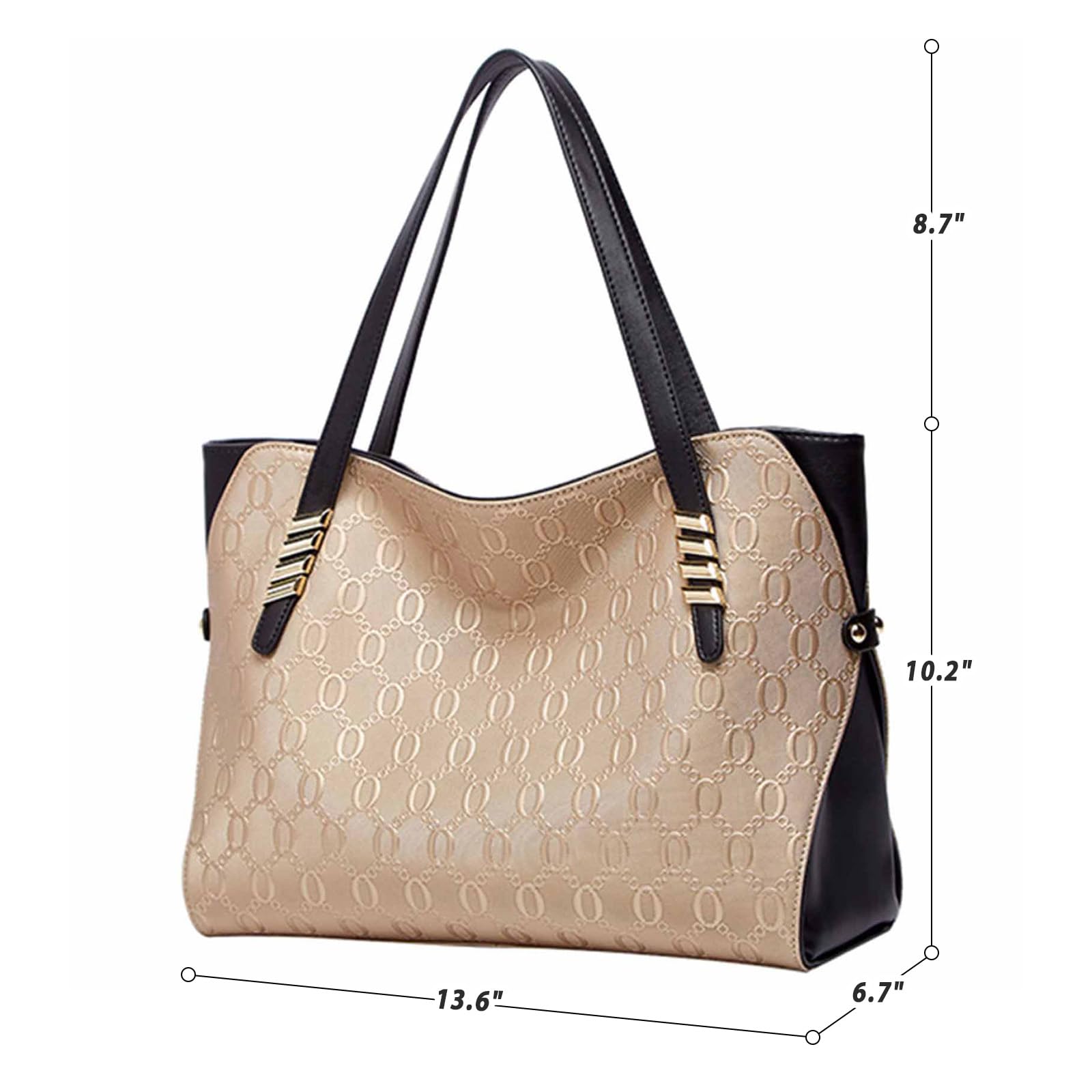 Premium Genuine Leather Women's Tote Bag - Large Designer Shoulder Purse with Soft Luxurious Texture | Perfect for Work, Travel & Everyday Fashion Accessory