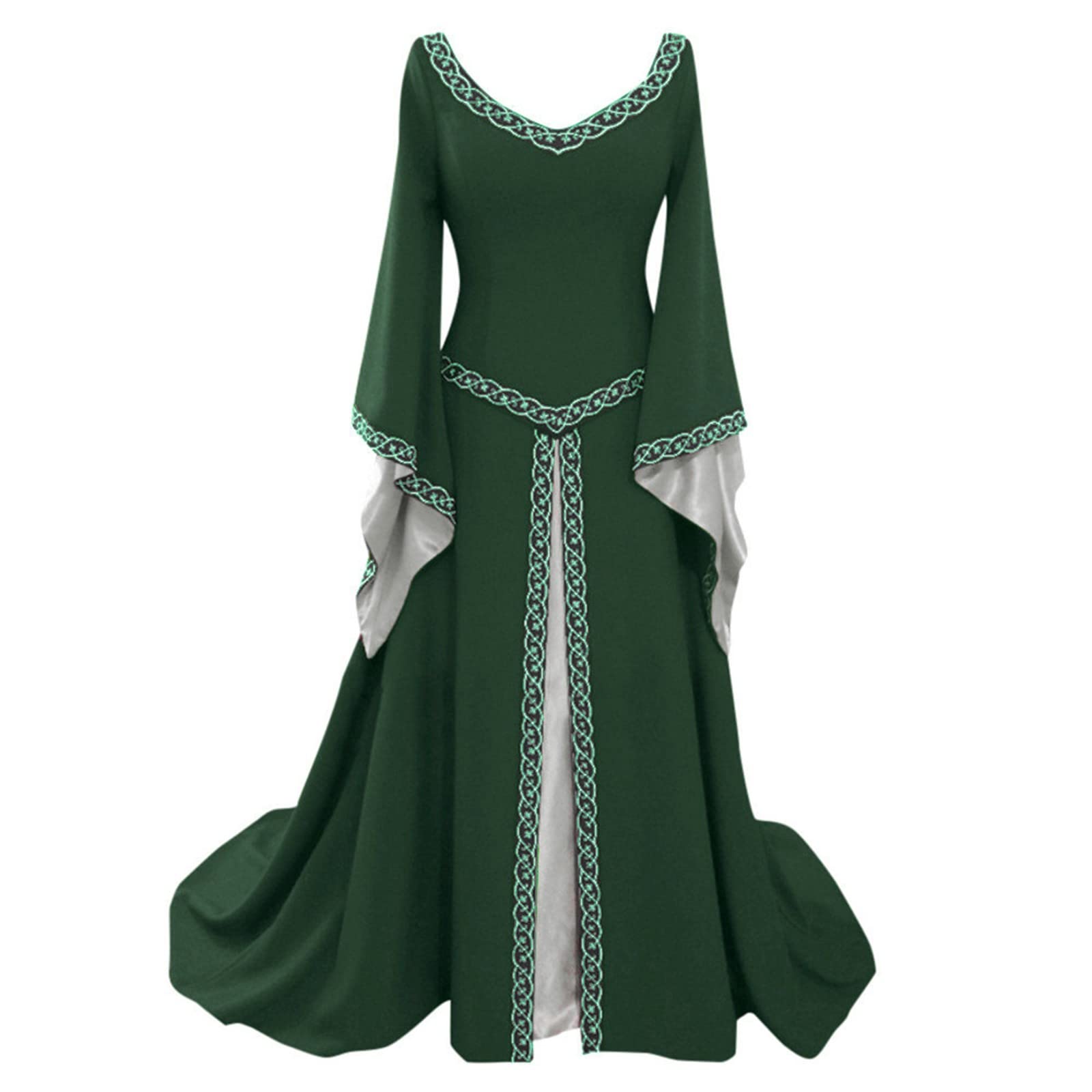 Elegant Off-Shoulder Puff Sleeve Wedding Guest Dress for Women - Medieval Renaissance Costume with Ruffle Details | Perfect for Bridal Showers, Cocktail Parties & Renaissance Fairs