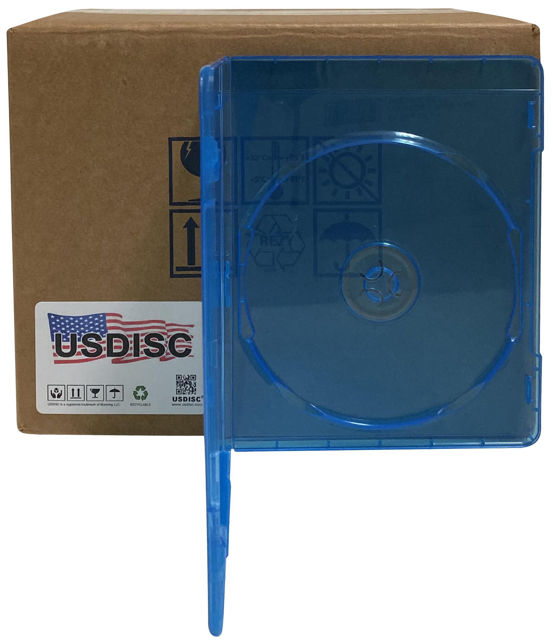 Clear Blue Slimline 7mm Single Disc Blu-ray Cases - Pack of 400 | Perfect for DVD Storage, Media Organization & Home Theater Collections