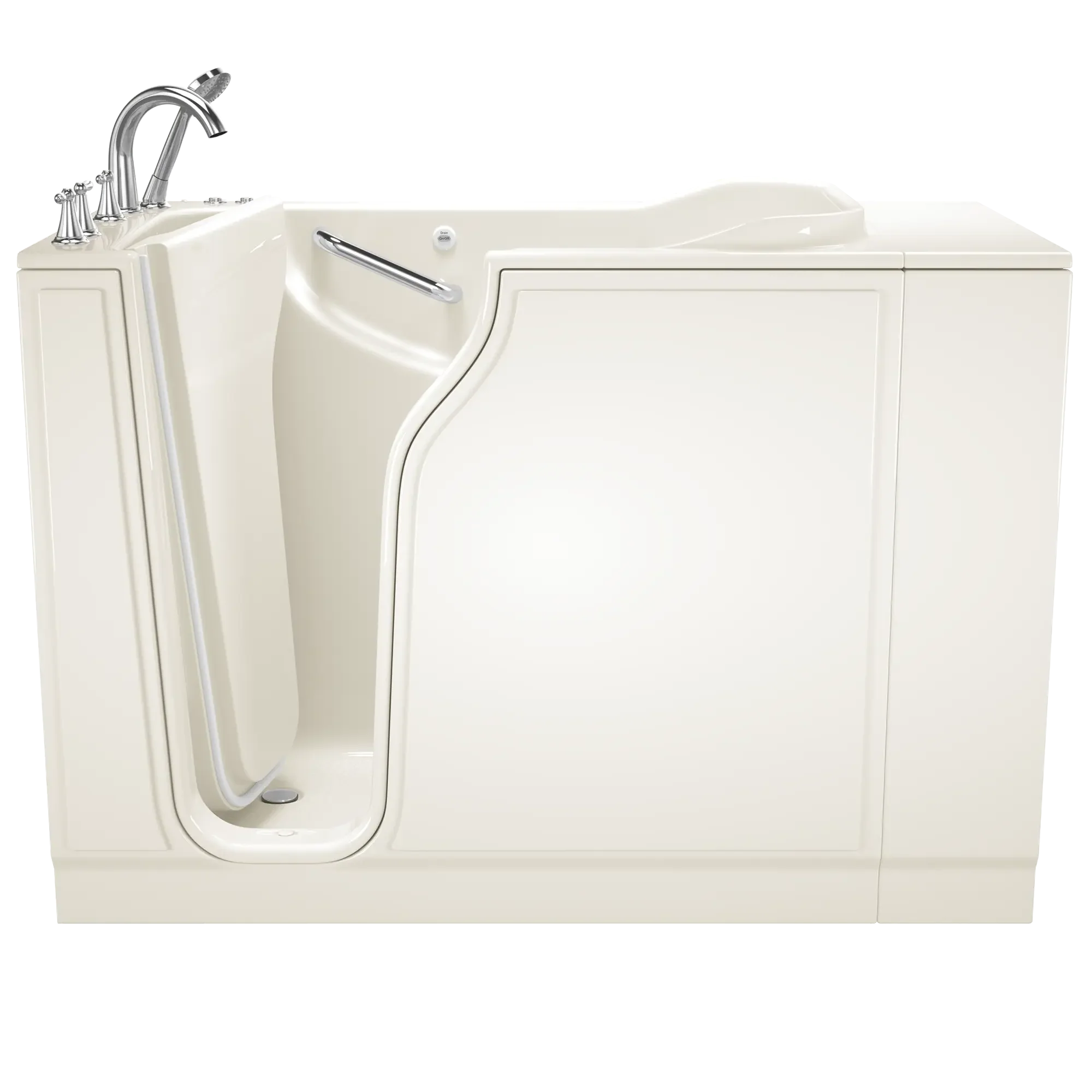 30x52 Inch Gelcoat Walk-In Bathtub with Air Spa & Whirlpool Massage System - Left Hand Drain | Non-Slip Design for Elderly & Handicap Accessible | Perfect for Relaxation & Hydrotherapy at Home