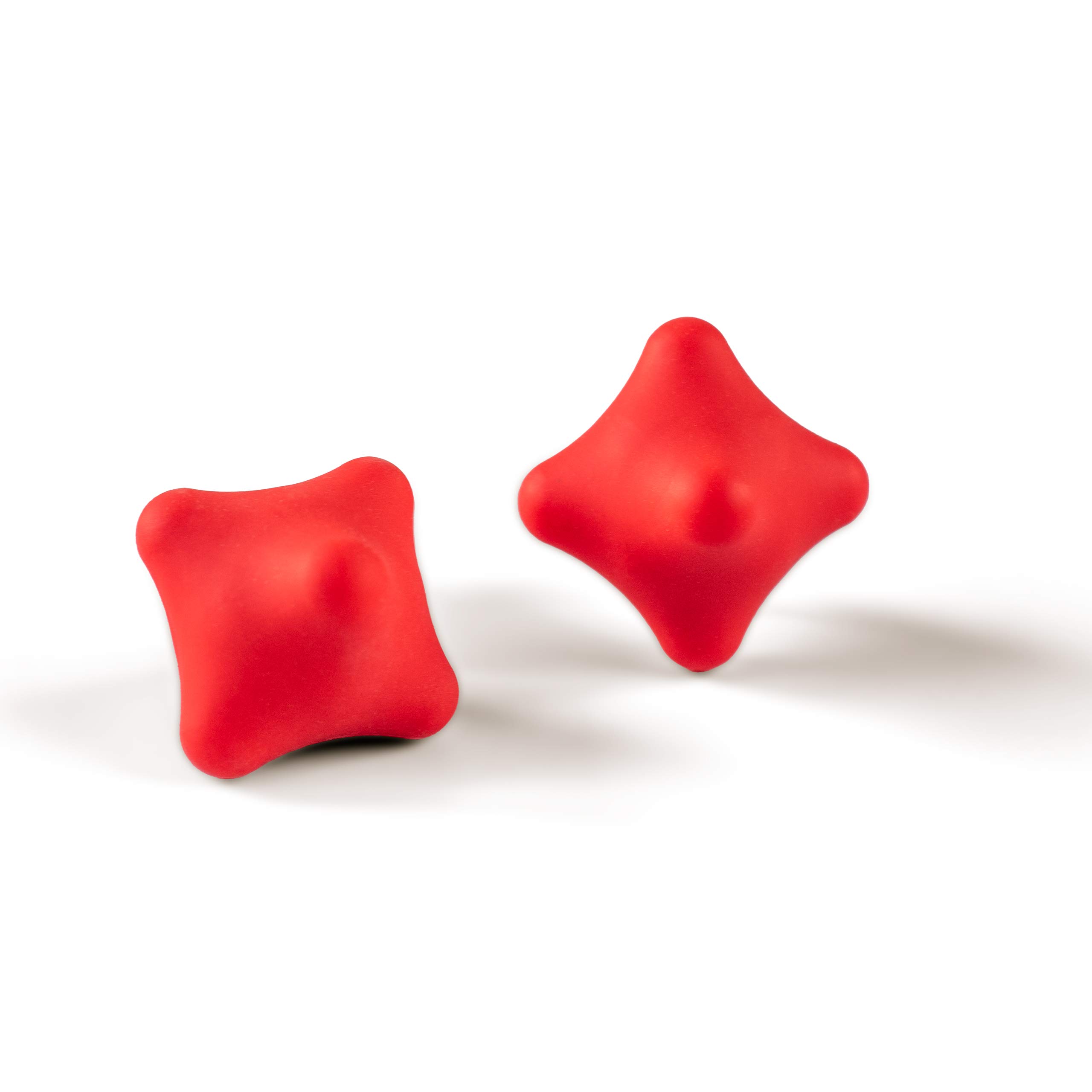 ValeoFM Trigger Point Massage Balls for Muscle Knots (2-Pack) - Pointed Design for Deep Tissue & Targeted Pressure Relief - Soft Touch Silicone - Moderate Density - Perfect for Back, Neck, Shoulder Pain & Post-Workout Recovery
