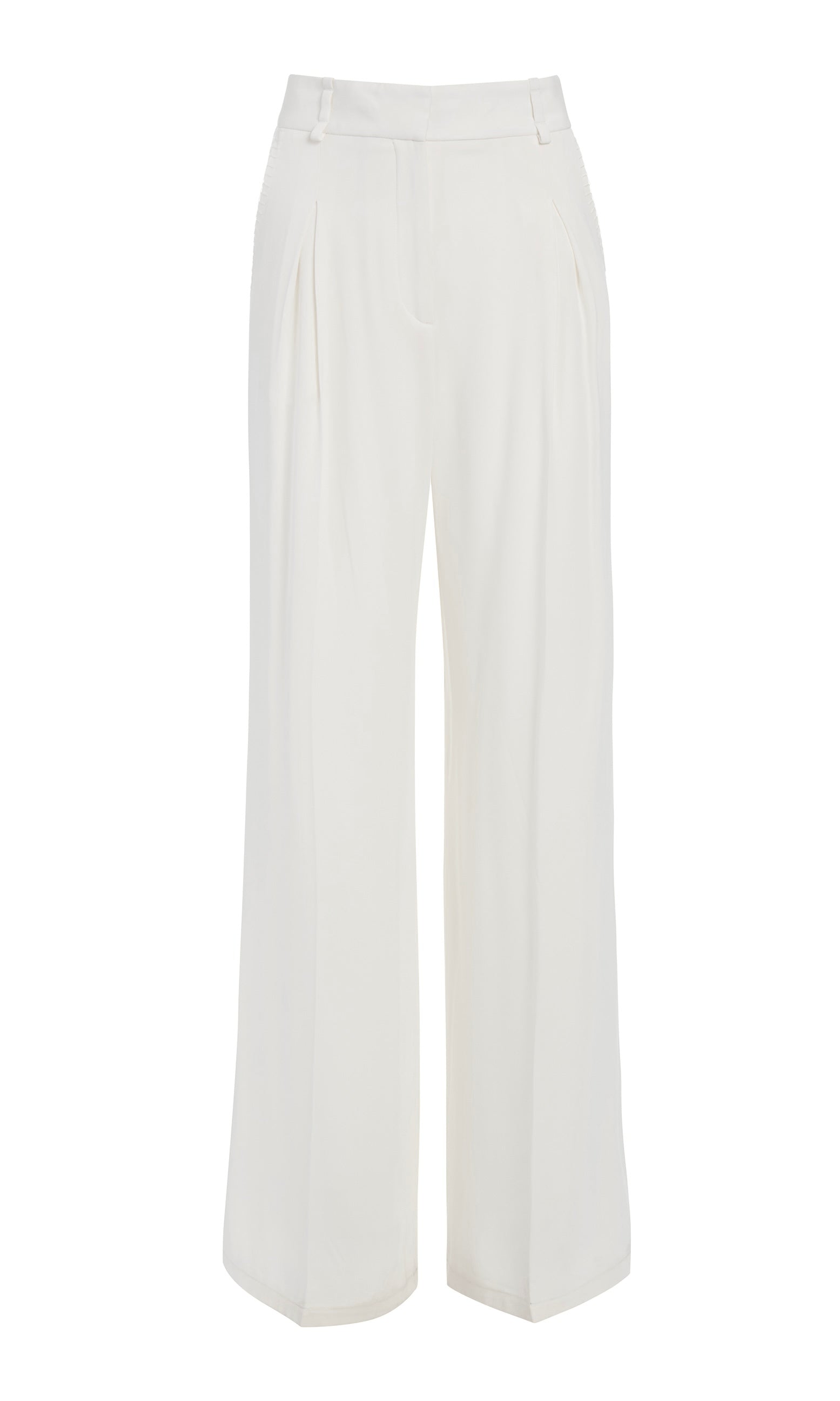 Maura Ivory Silk Crepe Pants for Women - Elegant & Comfortable Lounge Pants for Home, Office & Special Occasions