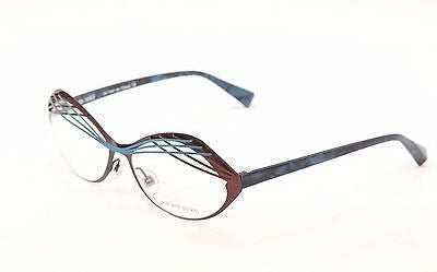 Alain Mikli AL1290 MO4Z Eyeglasses - Brown & Blue Metal Plastic Frame - Made in France - 53-15-140 Size - Stylish & Durable for Work, Reading & Fashion