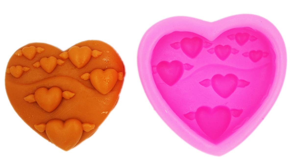 Heart-Shaped Silicone Soap Mold for DIY Handmade Soap Making - Perfect for Valentine's Day Gifts, Wedding Favors, and Craft Projects