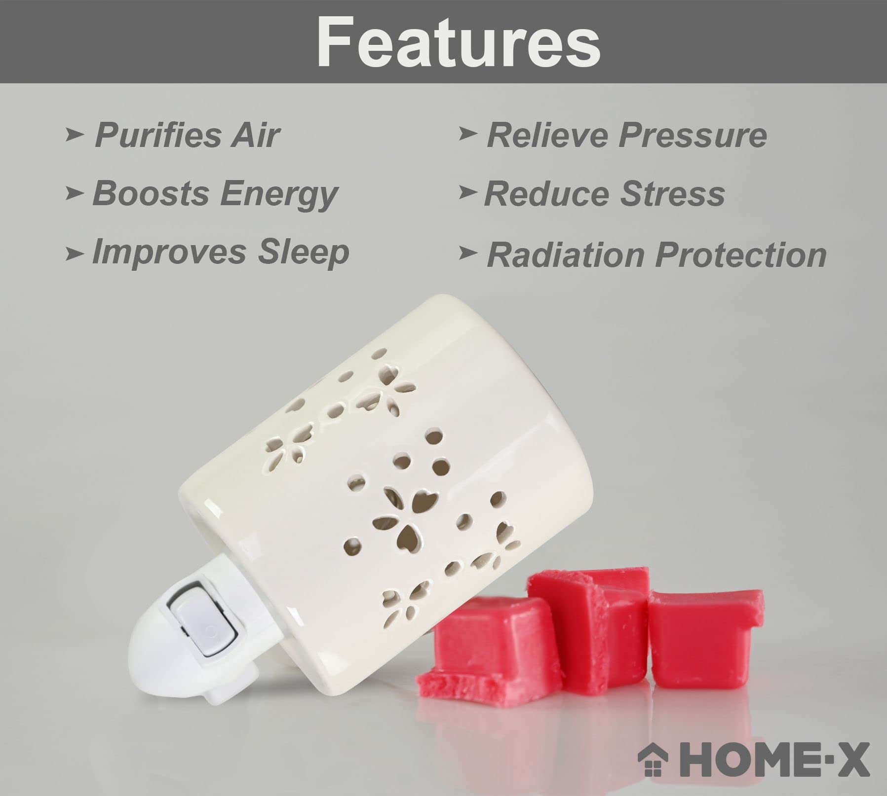 Home-X Plug-In Wall Wax Melt Warmer - Electric Ceramic Essential Oil Diffuser & Fragrance Burner - Compact Scented Wax Tart Warmer for Wax Melts & Candle Cubes - Perfect for Bedroom, Bathroom, Kitchen, Office - Butterfly Design Home Aromatherapy Decor