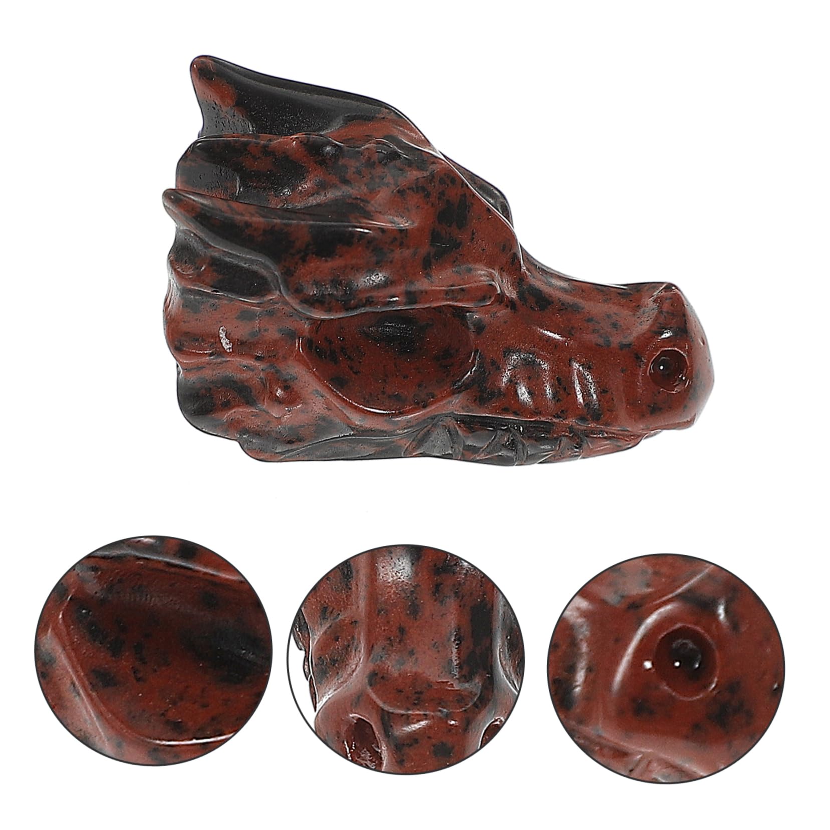 Crystal Dragon Skull Decor - Unique Home & Office Ornament for Desktop & Tabletop