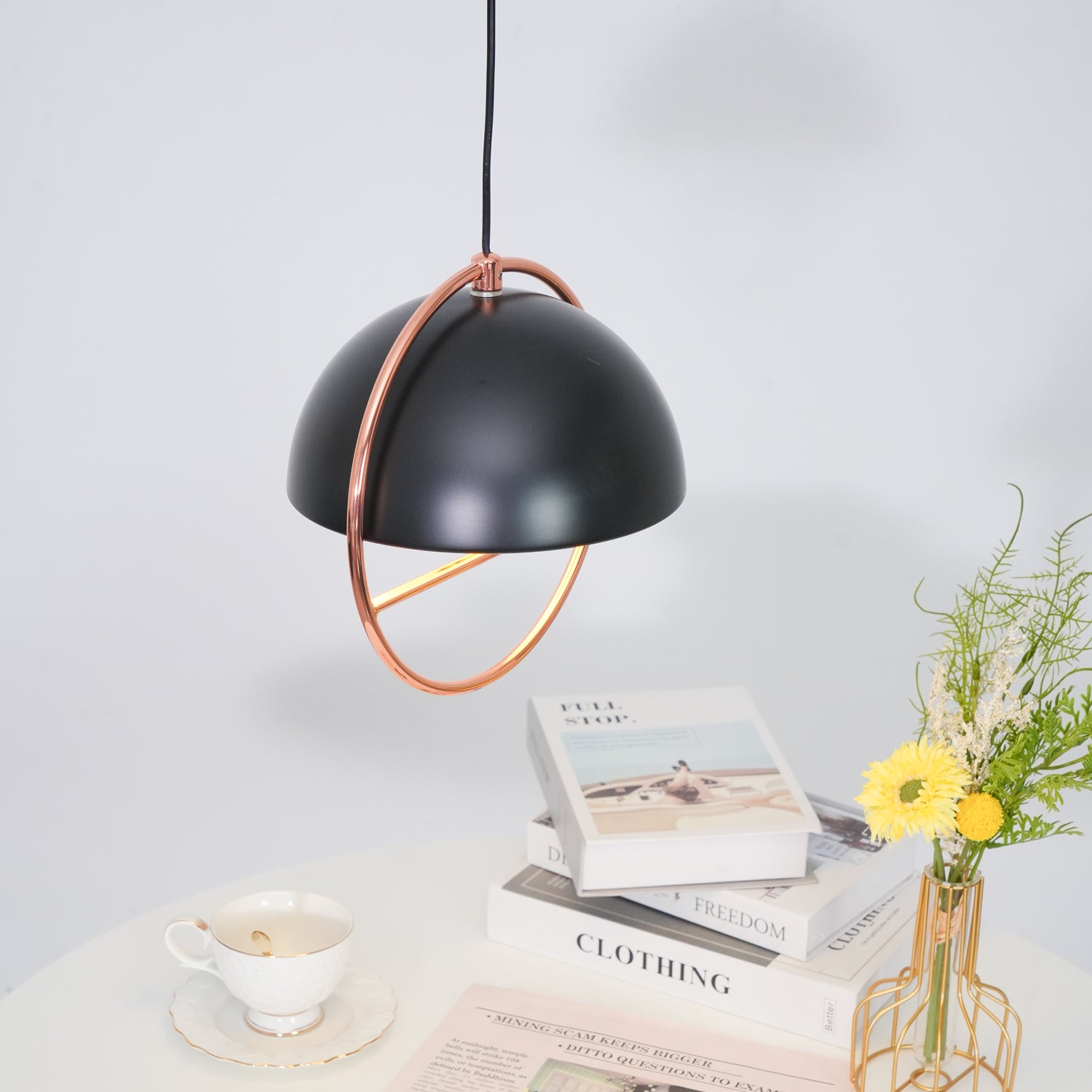 Modern Huan Pendant Lamp - Handcrafted Glass Ceiling Light Fixture for Dining Room, Kitchen Island & Living Room Decor