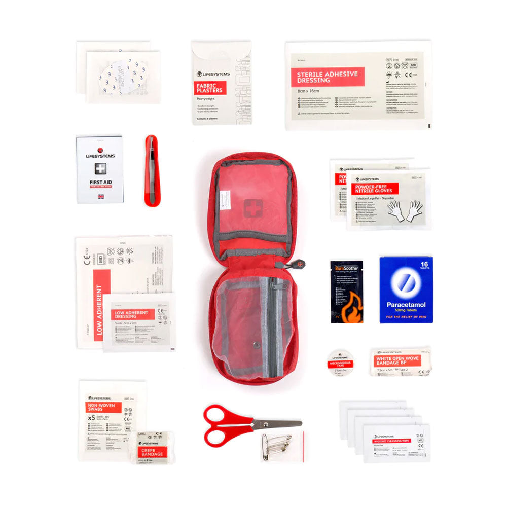 Lifesystems Trek First Aid Kit - Compact & Lightweight Emergency Medical Supplies for Hiking, Camping & Outdoor Adventures - Perfect for Backpacking, Travel & Survival Kits