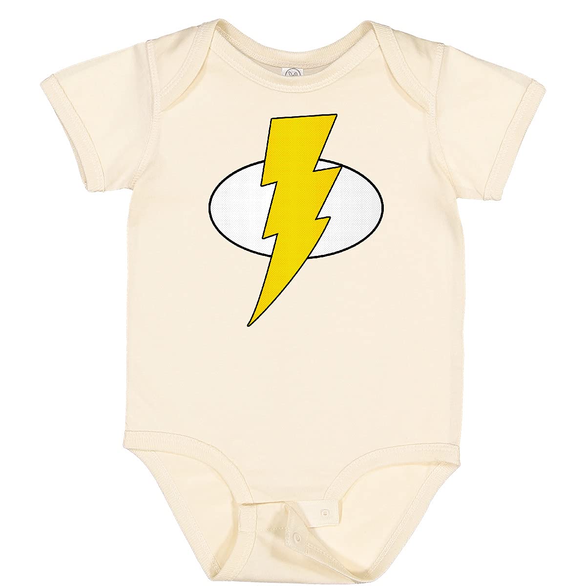 Inktastic Superhero Baby Lightning Bolt Bodysuit - Soft Cotton Infant Onesie for Boys & Girls - Perfect for Halloween, Birthday Parties & Superhero Themed Events