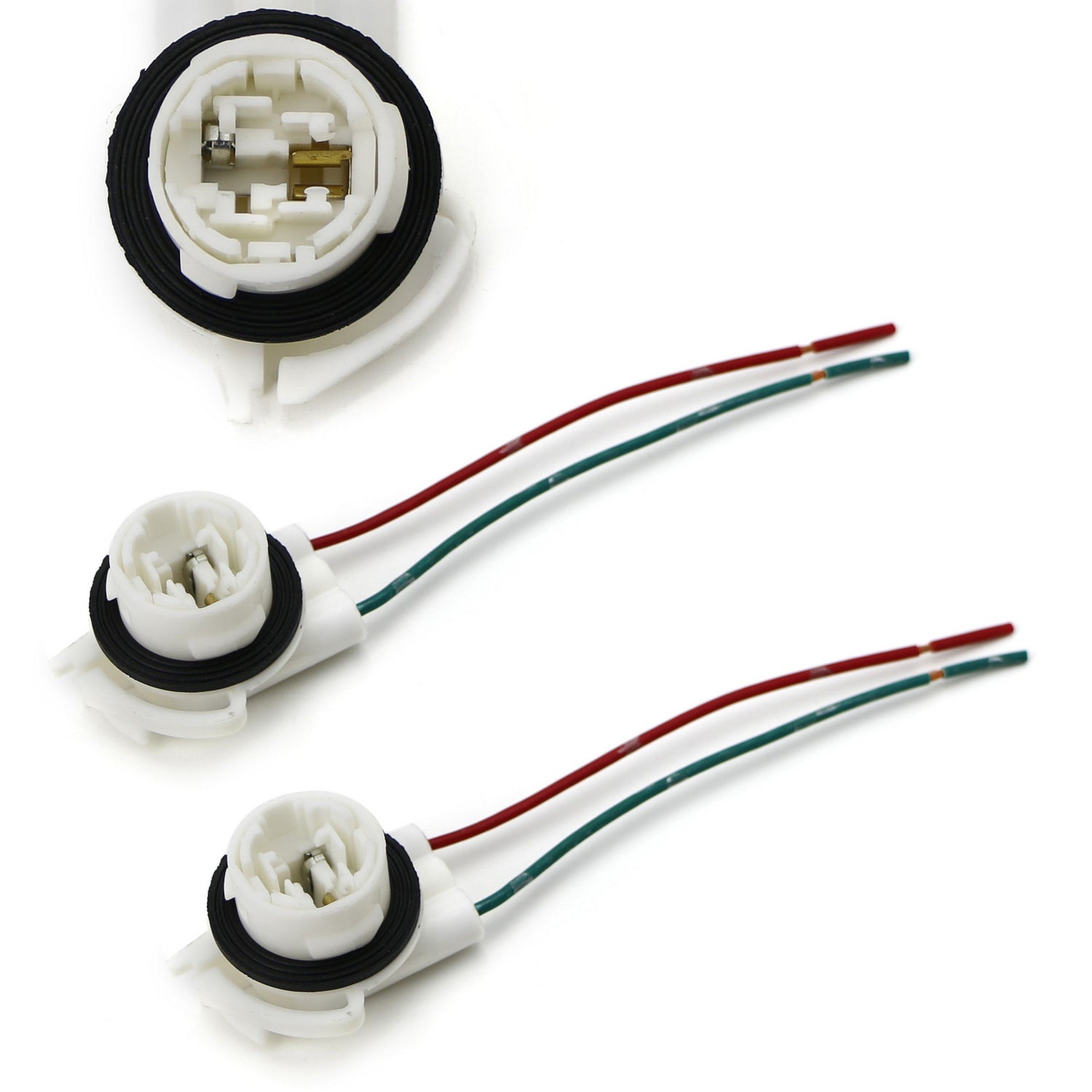 3156 2 Wire Harness Pre-Wired Sockets - LED Bulb Repair, Replacement & Installation Kit for Cars, Trucks & Motorcycles - Perfect for DIY Auto Lighting Upgrades