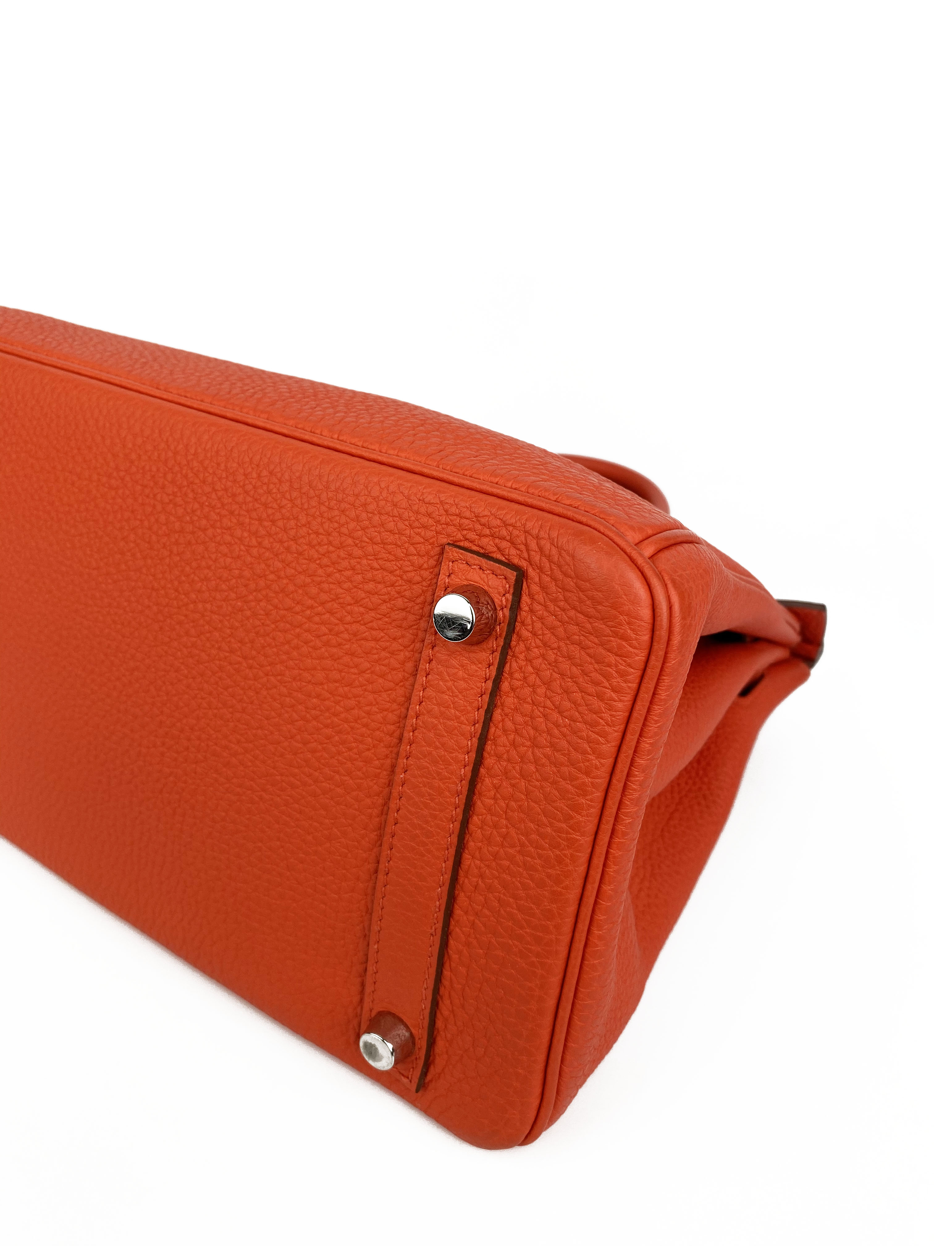 Hermes 30cm Birkin Bag in Vibrant Orange Poppy 8V - Luxury Designer Handbag for Women, Perfect for Work, Travel & Special Occasions