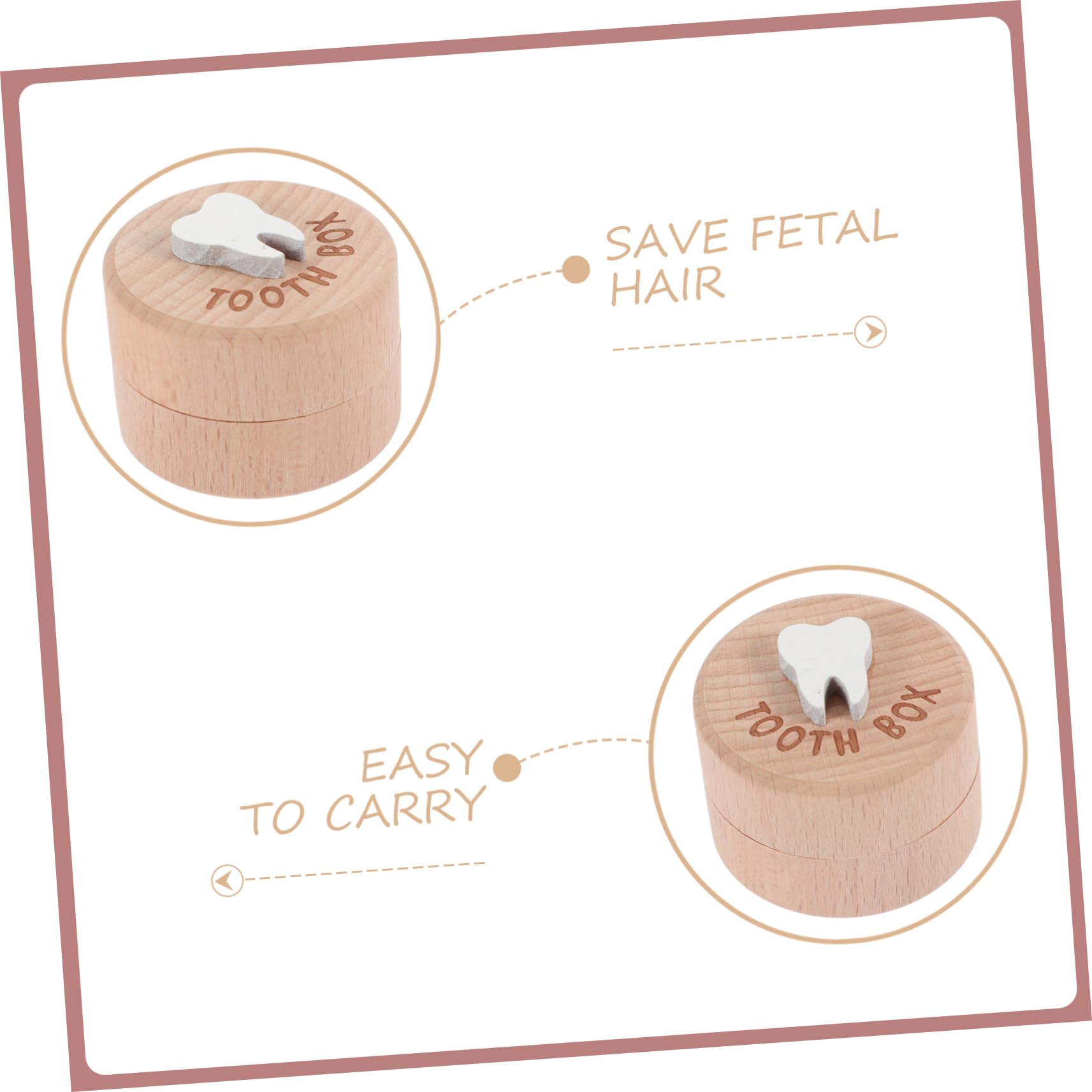 MUSISALY Wooden Baby Tooth Keepsake Box - First Tooth Memory Storage for Newborns, Toddlers, Boys & Girls - Perfect for Baby Showers, Christenings & Milestone Gifts