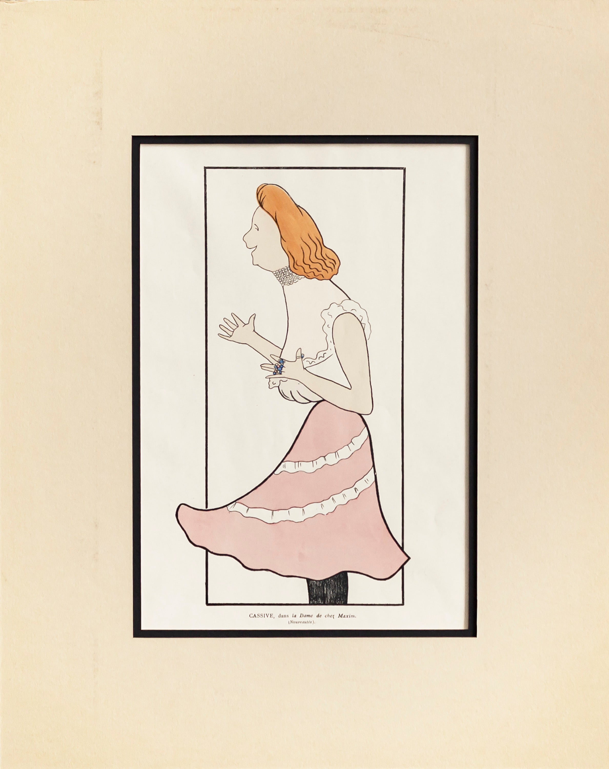 1899 Original French Art Nouveau Pochoir - Nos Actrices by Cassive Cappiello | Vintage Art Print for Home Decor & Collector's Display