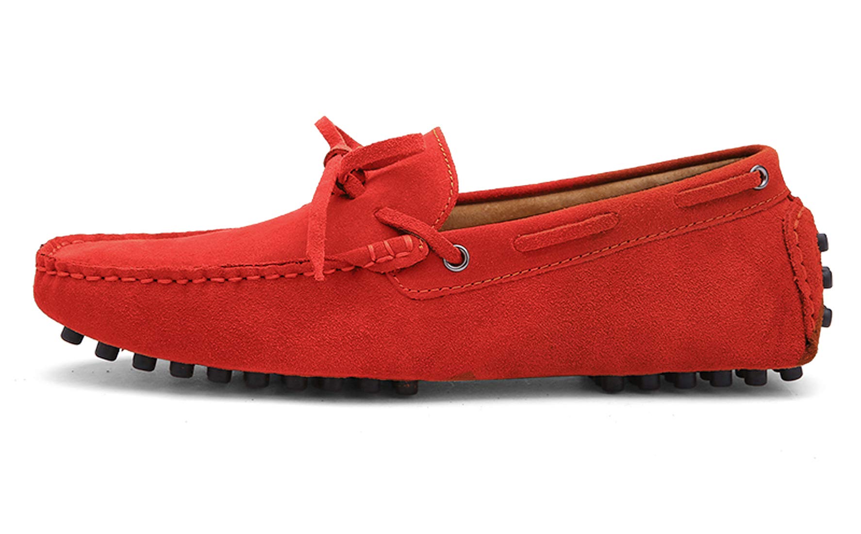 Santimon Men's Penny Loafers - Classic Suede Leather Moccasins Slip-On Shoes for Driving, Work & Casual Wear | Comfortable Prom & Business Shoes for Men