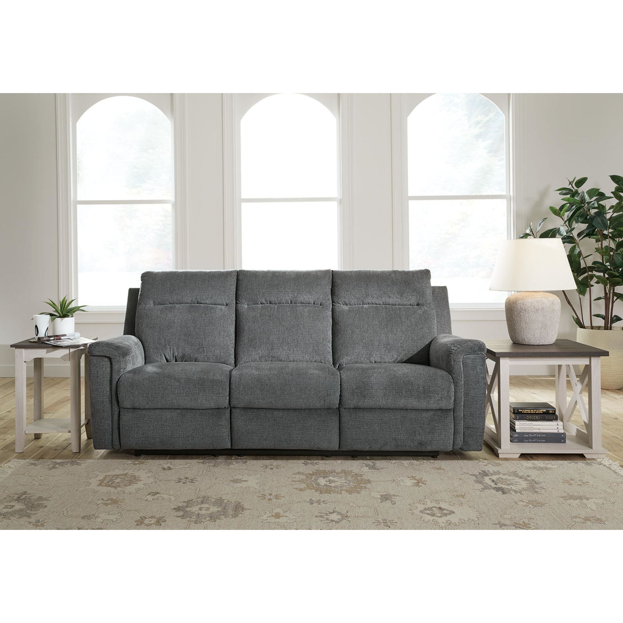 Barnsana Power Reclining Sofa - Electric Recliner Couch with USB Charging & Cup Holders | Modern Living Room Furniture for Home Theater & Relaxation