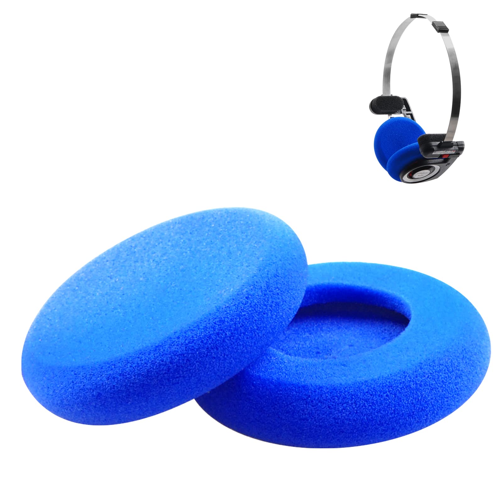 GVOEARS Replacement Earpads Cushion for Koss Porta Pro Headphones - 1 Pair Blue Memory Foam Ear Pads - Comfortable Noise Isolation Earpads for Home, Office & Travel Use