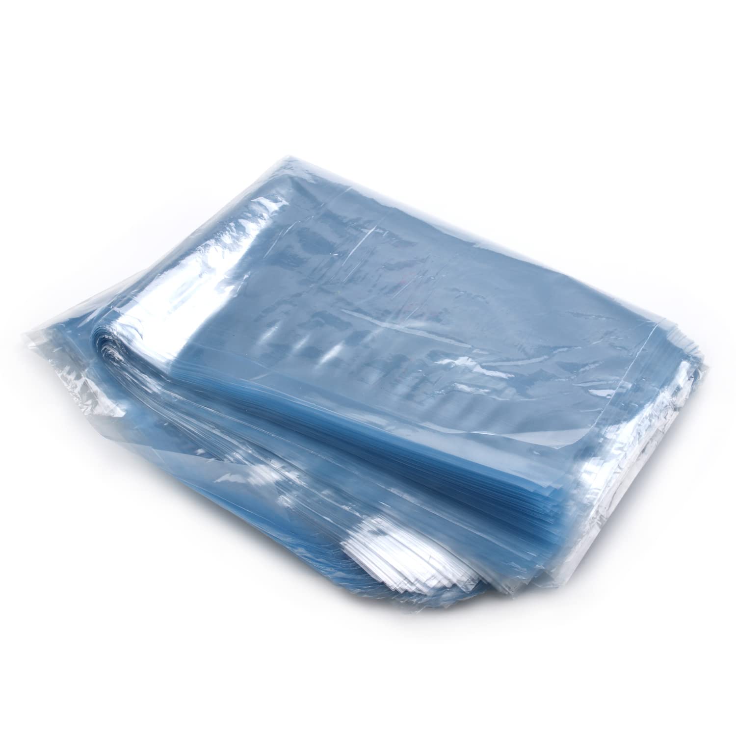 Othmro PVC Heat Shrink Bags 40x50cm - 100pcs Light Blue Industrial Shrink Wrap Packaging for Food, Electronics & Retail Products | Sealer Bags for Secure Shipping & Storage