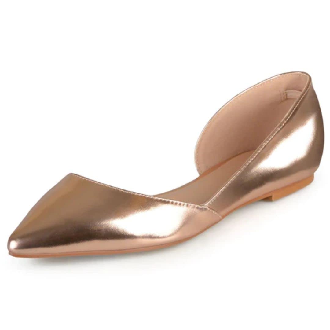 Journee Women's Cortni Comfortable Ballet Flats - Stylish & Lightweight for Work, Travel & Everyday Wear