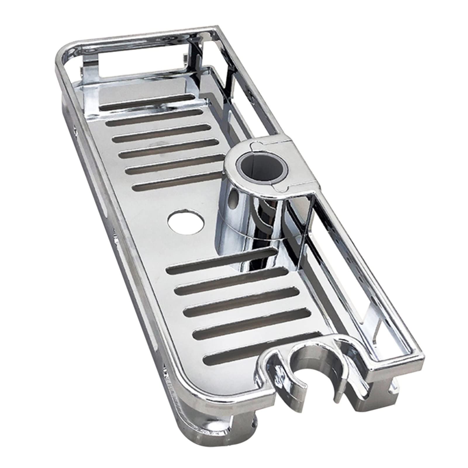 FSLLOVE Floating Bathroom Shelf Organizer - No Drill Shower Storage Rack, Wall Mounted Shampoo Tray & Household Organizer (Silver) - Perfect for Small Bathrooms, Apartments & Dorm Rooms