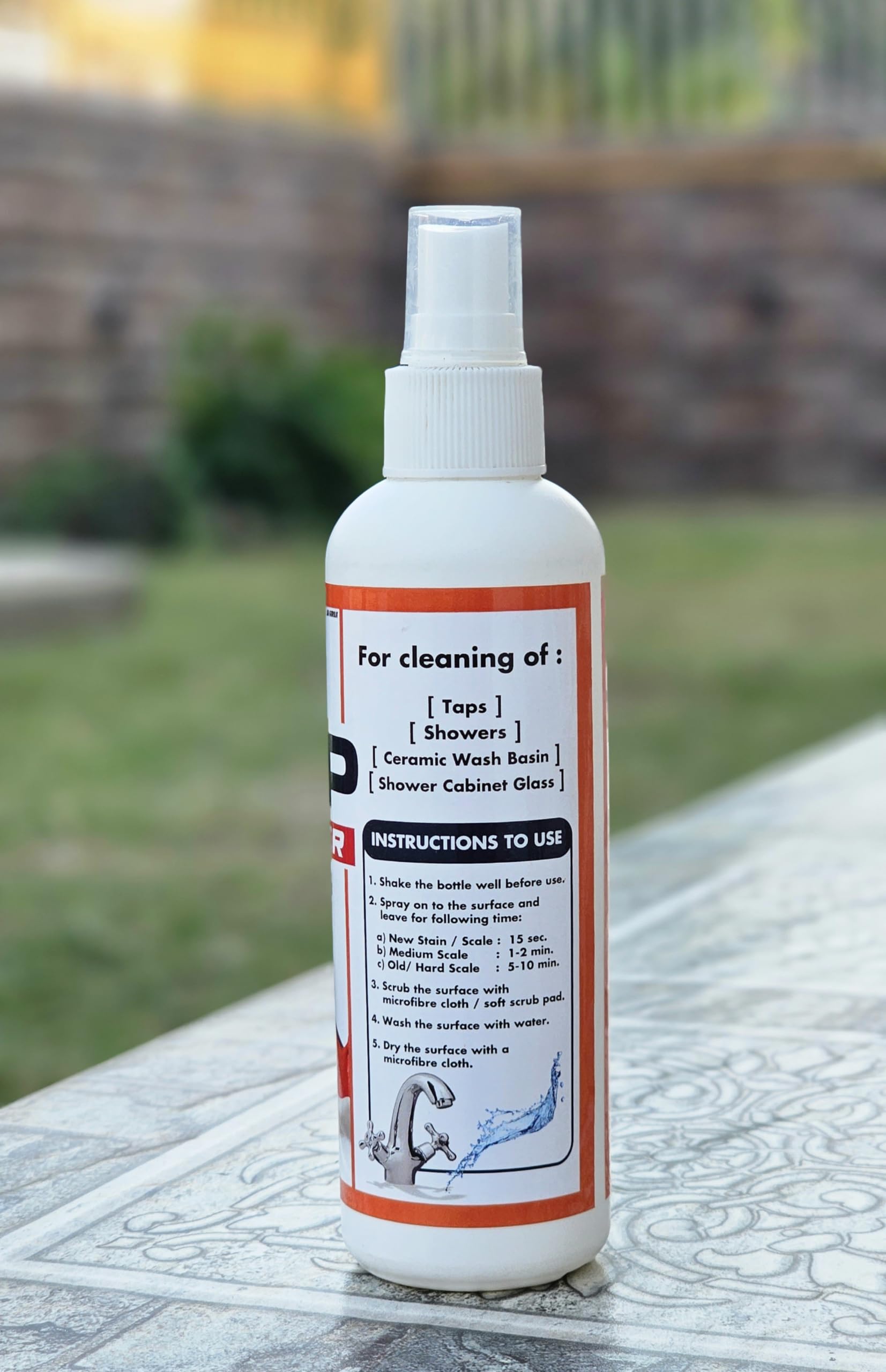 Chemwit - 200mL Hard Water Stain Remover & Limescale Cleaner for Bathroom Faucets, Shower Glass, Tiles - Safe Rust & Mineral Deposit Remover with Corrosion Protection - Perfect for Kitchen Sinks, Shower Doors & Bathroom Fixtures