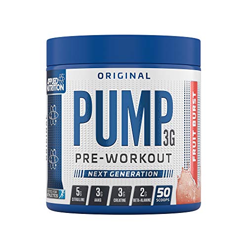 Applied Nutrition PUMP 3G Pre Workout Powder 375g - Caffeine Boost for Enhanced Focus, Energy & Gym Performance | Pre-Workout Supplement for Men & Women | Ideal for Weightlifting, CrossFit & Bodybuilding