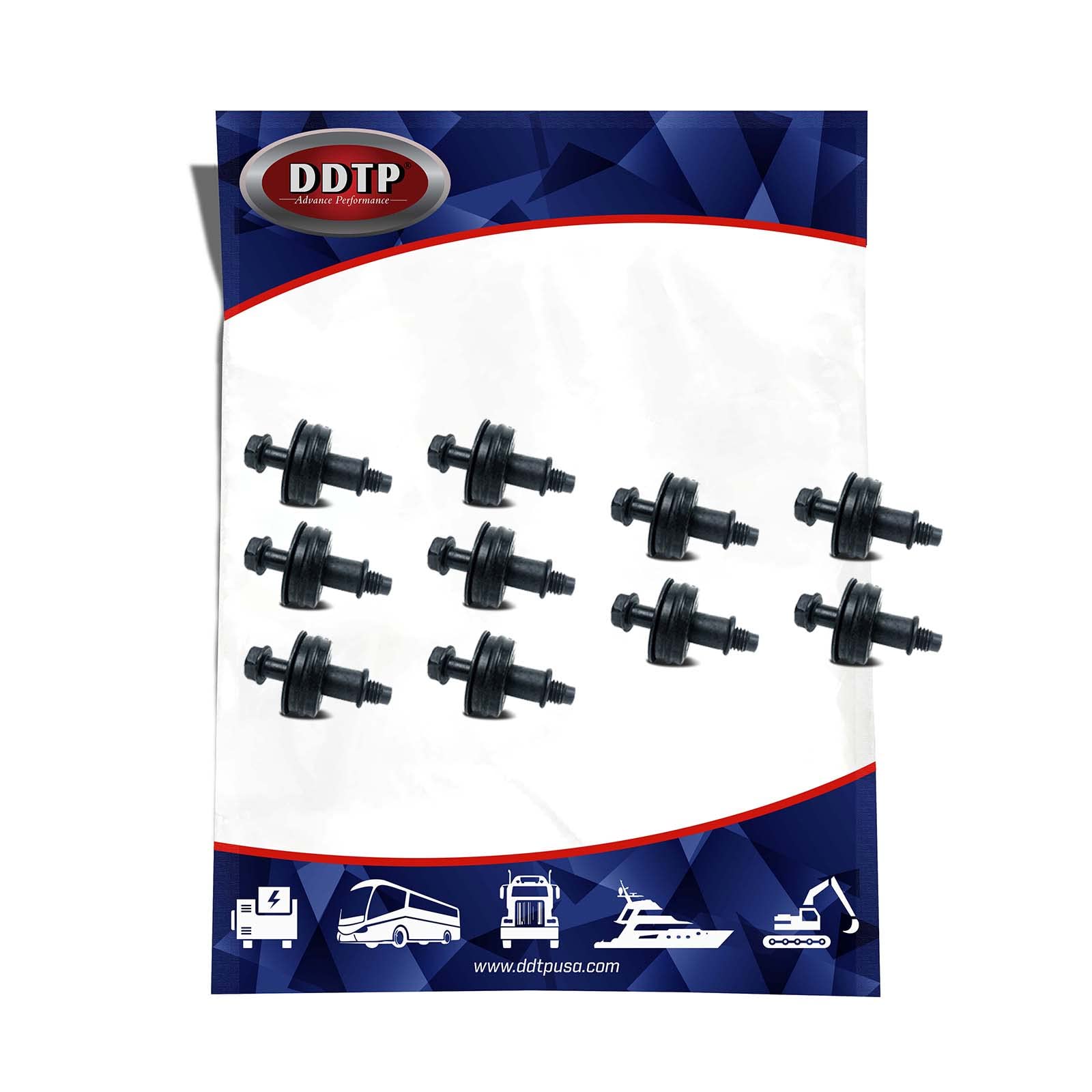 Detroit Diesel S60 14L Engine Oil Pan Isolator Bolt ASM (10 Pack) - Compatible with Part #23522281 - Perfect for Heavy-Duty Truck Repairs & Maintenance