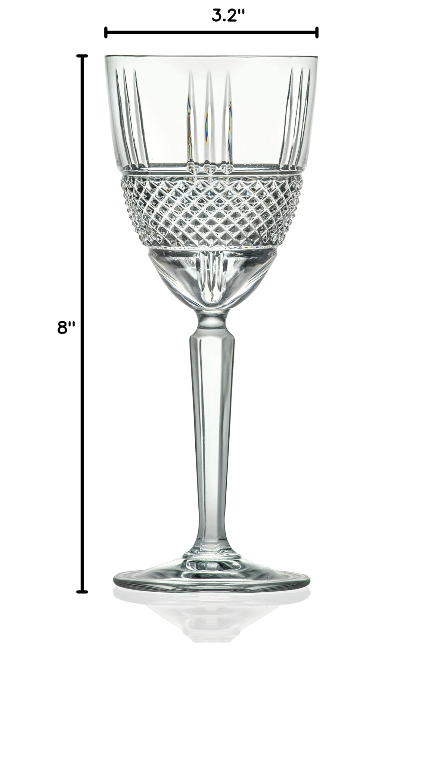 Premium Red Wine Crystal Goblets - Elegant Stemmed Glassware Set of 6 (11 oz) - European Crafted for Fine Dining & Special Occasions - Perfect for Wine Tasting, Dinner Parties & Wedding Receptions