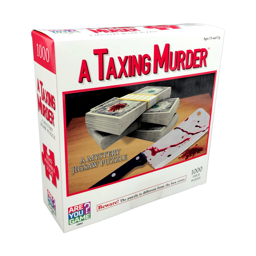 AreYouGame A Taxing Murder Mystery Jigsaw Puzzle - 1000 Piece Challenging Puzzle for Adults, Perfect for Family Game Night & Relaxation
