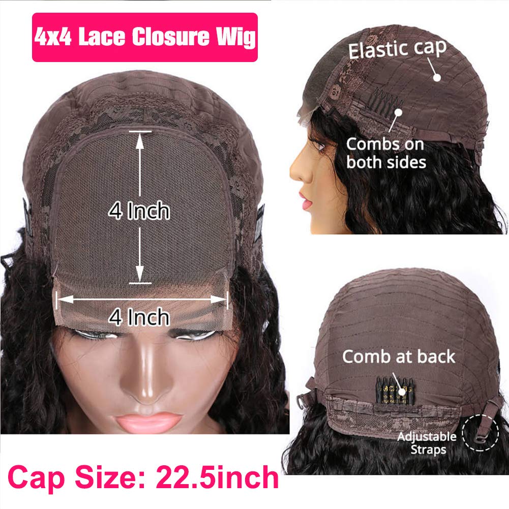 4X4 Loose Wave Lace Front Wigs Human Hair for Black Women - Brazilian Glueless HD Lace Wig 180% Density with Pre-Plucked Baby Hair (12 Inch) | Perfect for Daily Wear, Parties & Special Occasions