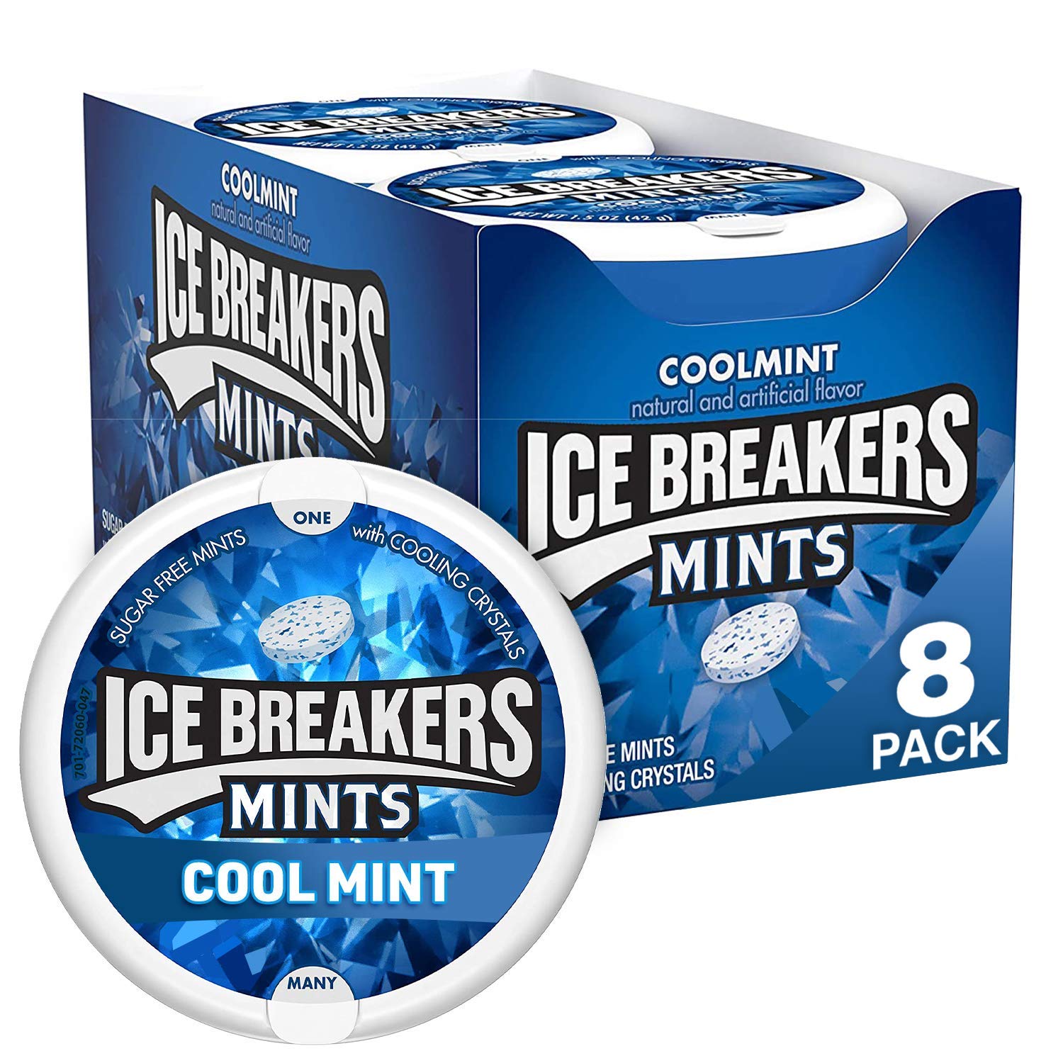 Coolmint Ice Breakers Mints - 1.5 oz (8 Packs) | Refreshing Breath Freshener for Work, Travel & Social Events