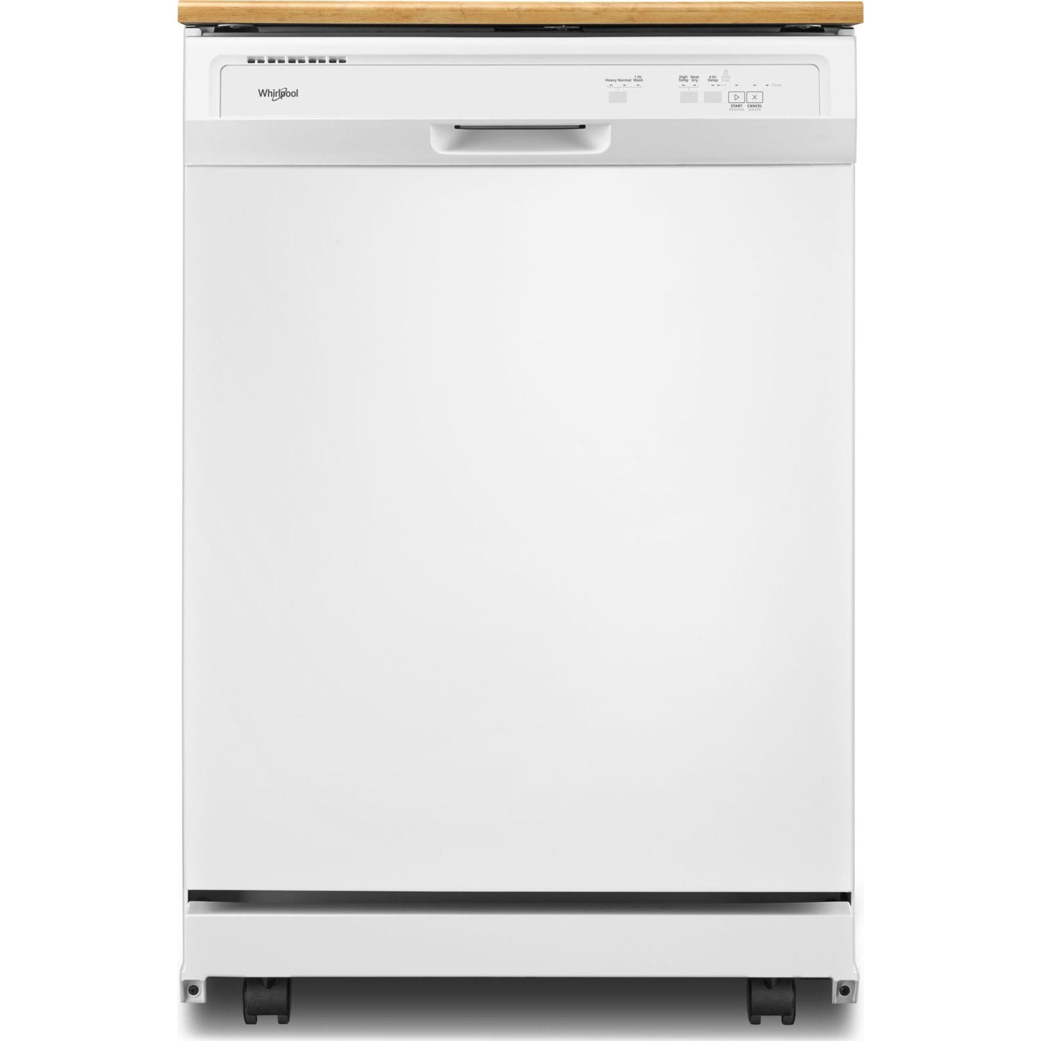 Whirlpool WDP370PAHW Portable Dishwasher with Plastic Tub - White | Compact & Energy Efficient for Apartments, RVs, and Small Kitchens