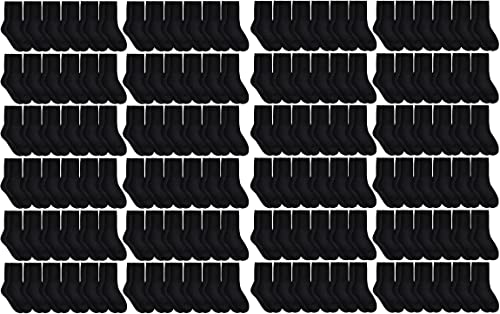 120 Pairs Men Crew Black