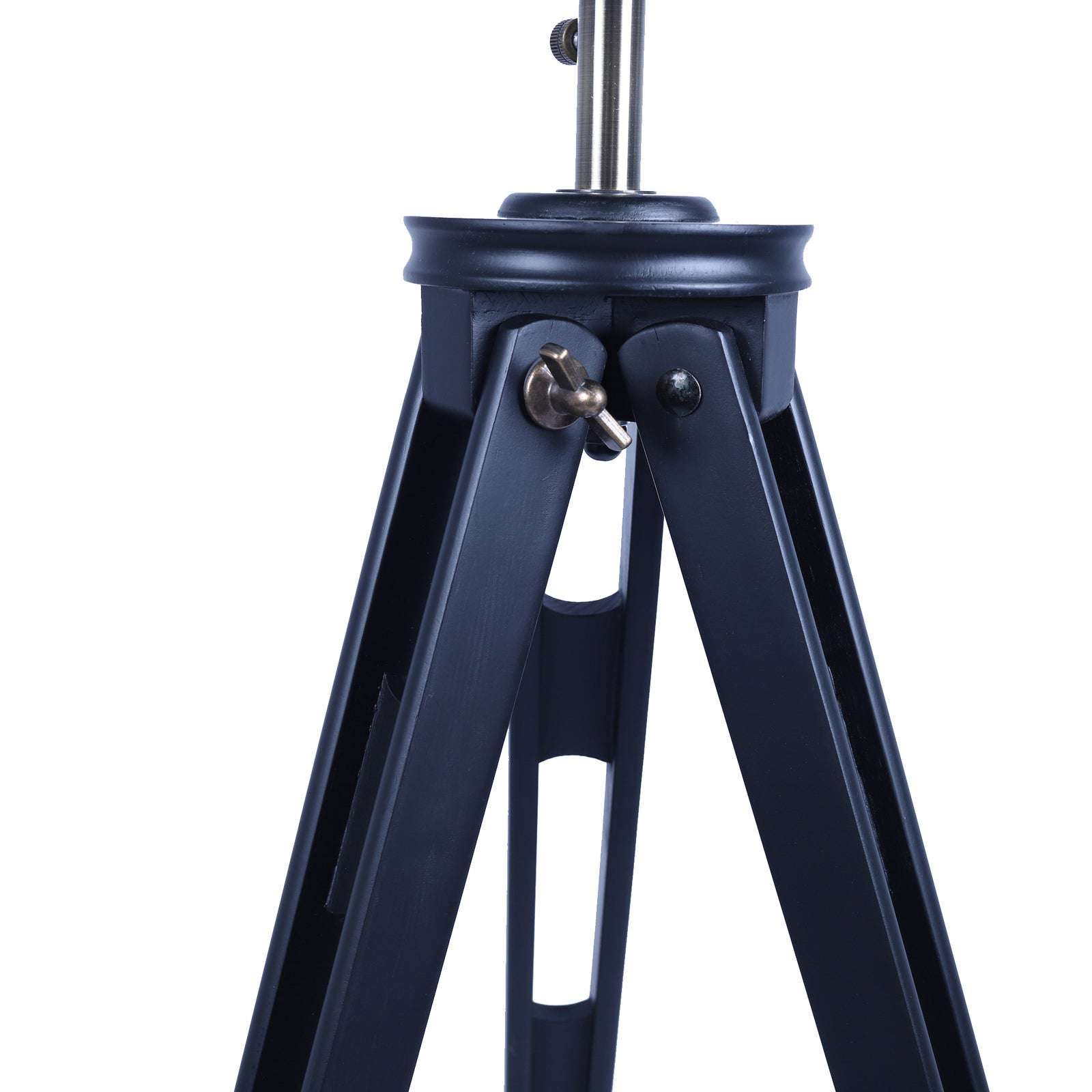 158cm Nautical Tripod Floor Lamp with Matte Black Head - Adjustable Spotlight for Living Room, Bedroom & Office Lighting | Modern Industrial Decor for Home & Workspace